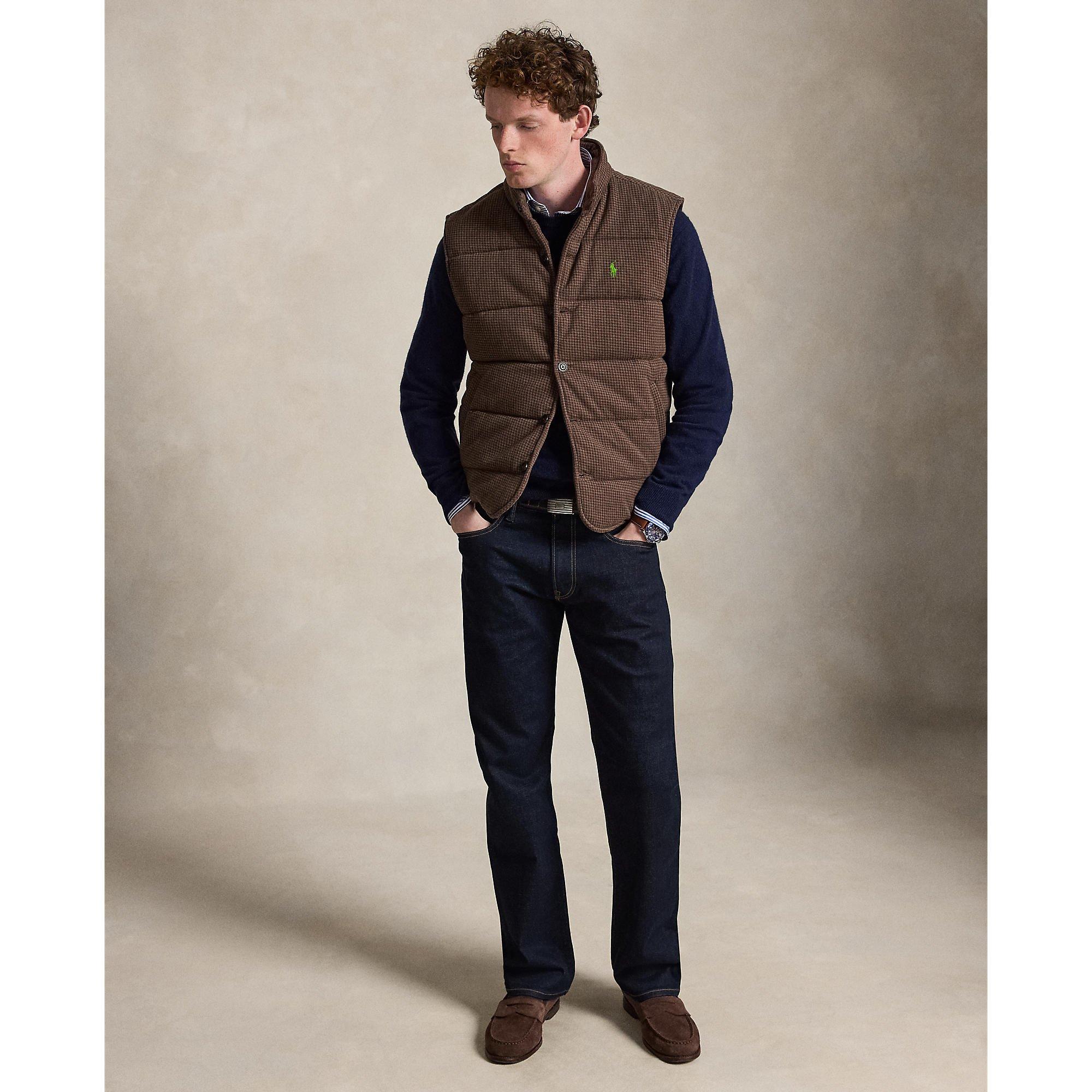 Ntmg Brwn Hthr - Polo Ralph Lauren - Men's Dogtooth Cotton Gilet - 5
