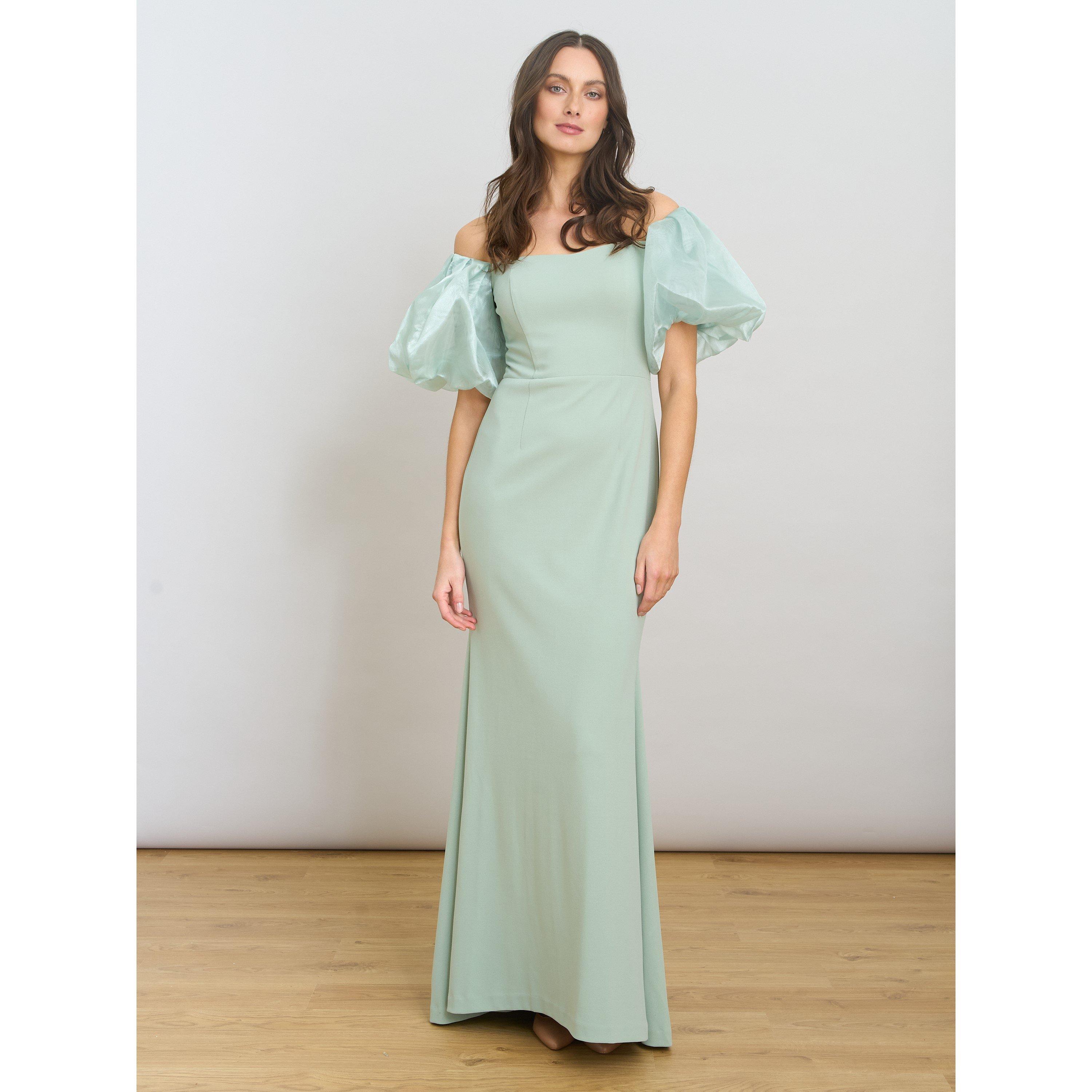 Sage - Gina Bacconi - Indigo Puff-Sleeve Maxi Dress - 4