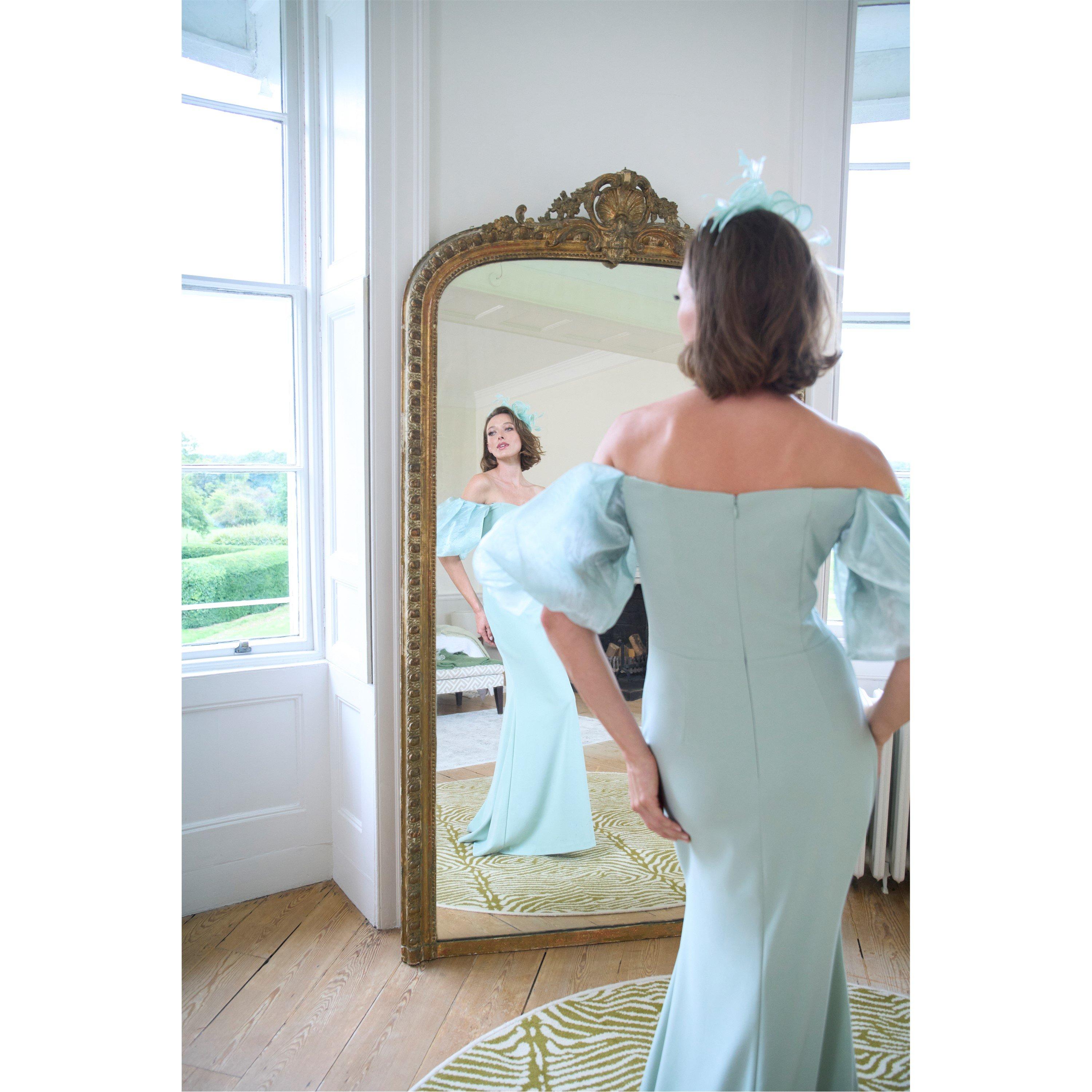 Sage - Gina Bacconi - Indigo Puff-Sleeve Maxi Dress - 9