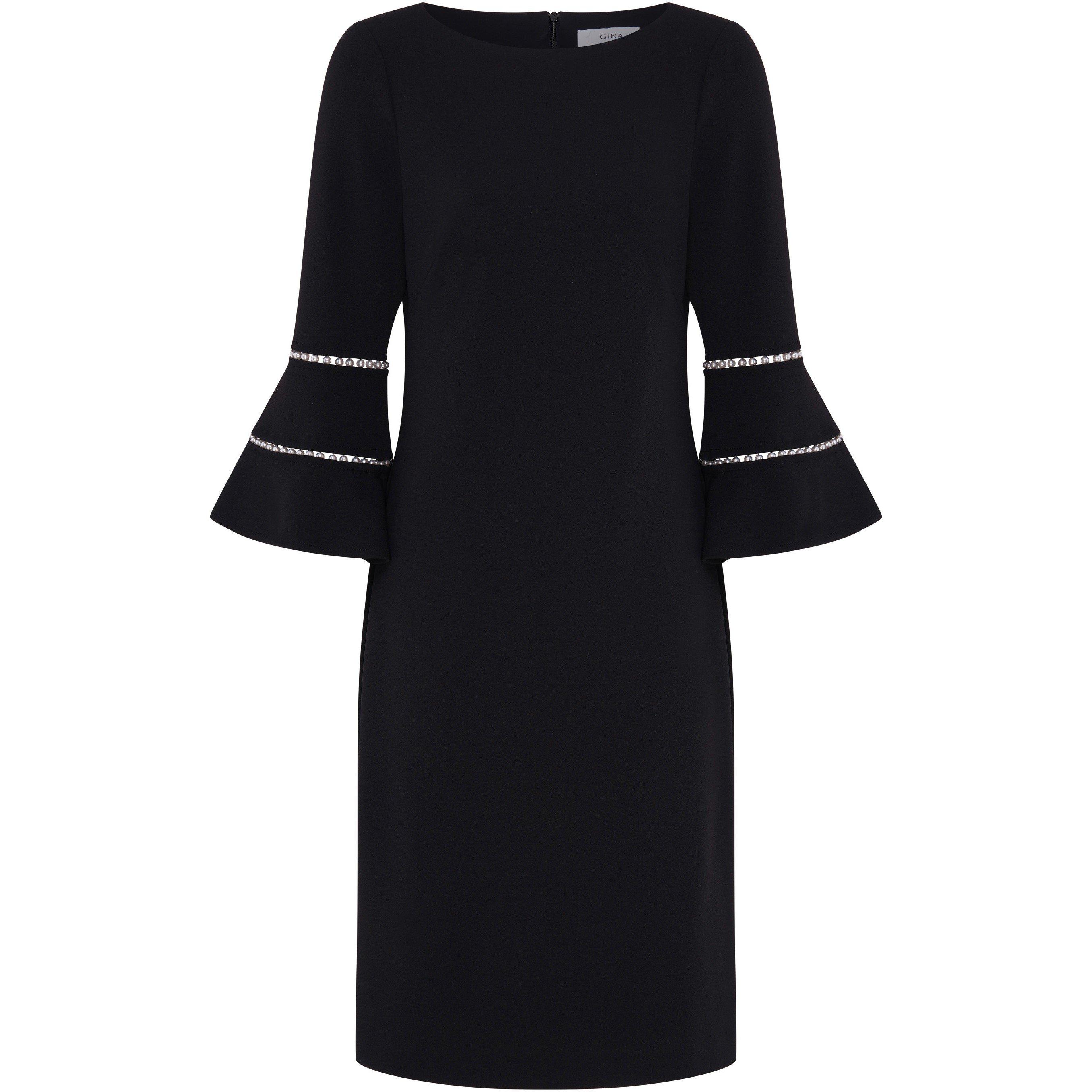 Black - Gina Bacconi - Ivette Long Sleeve Dress - 1