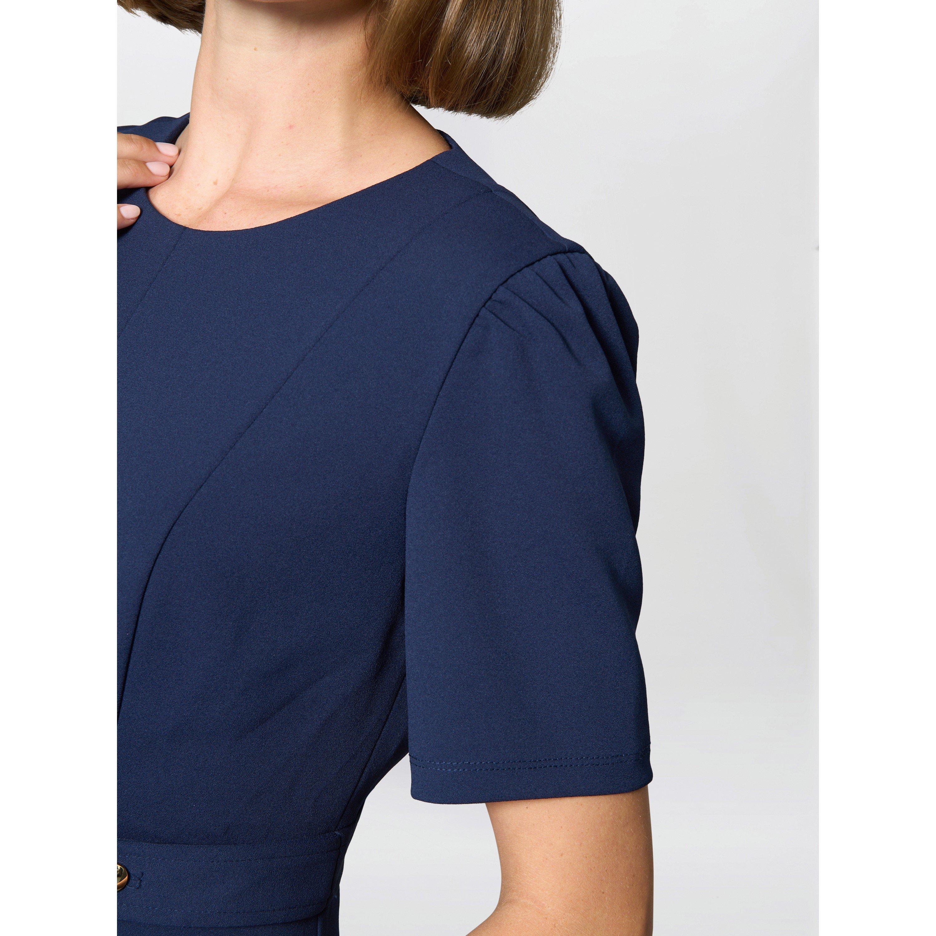 Navy - Gina Bacconi - Mel Printed Sleeveless Midi Dress - 6