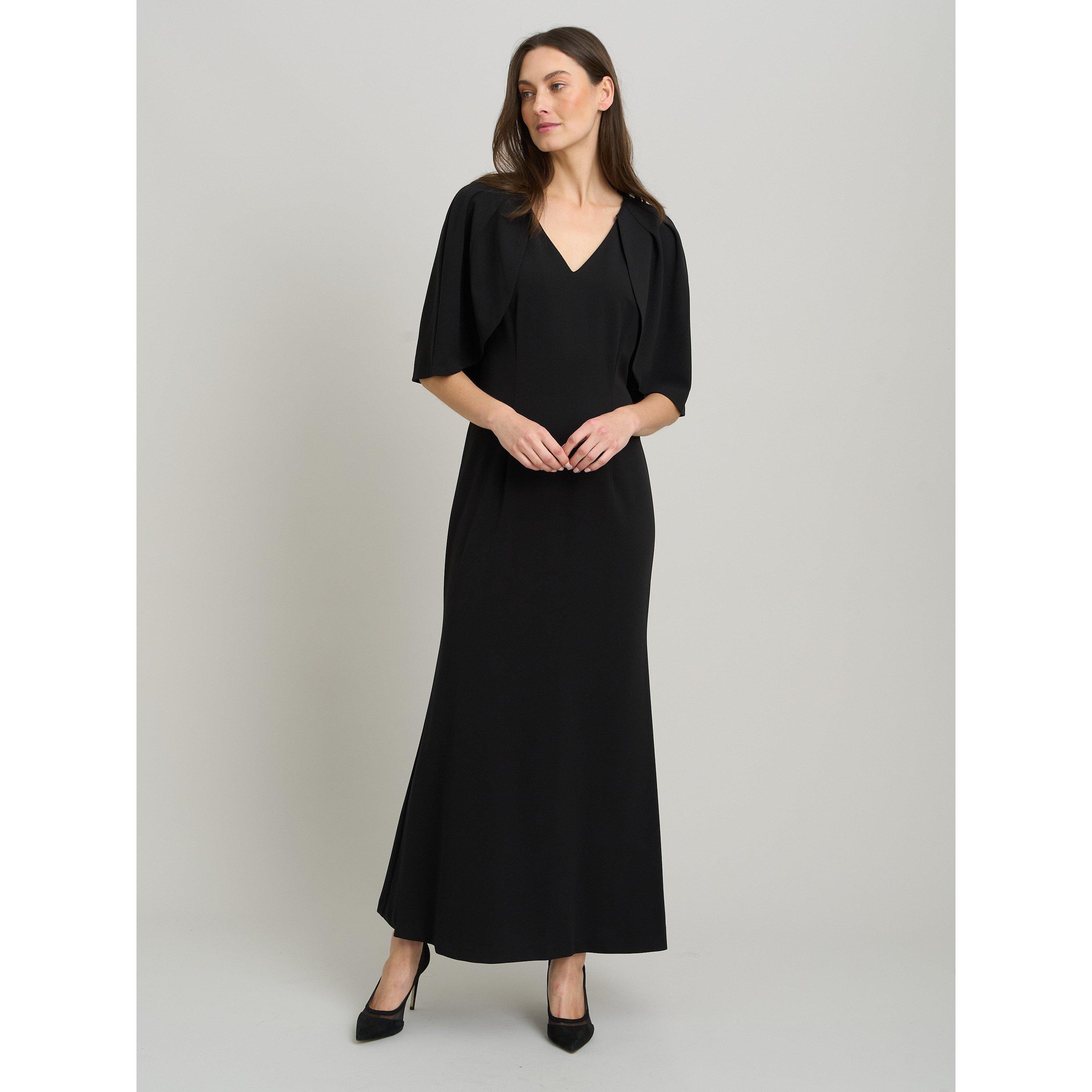 Black - Gina Bacconi - Francine Cape Sleeve Maxi Dress - 4