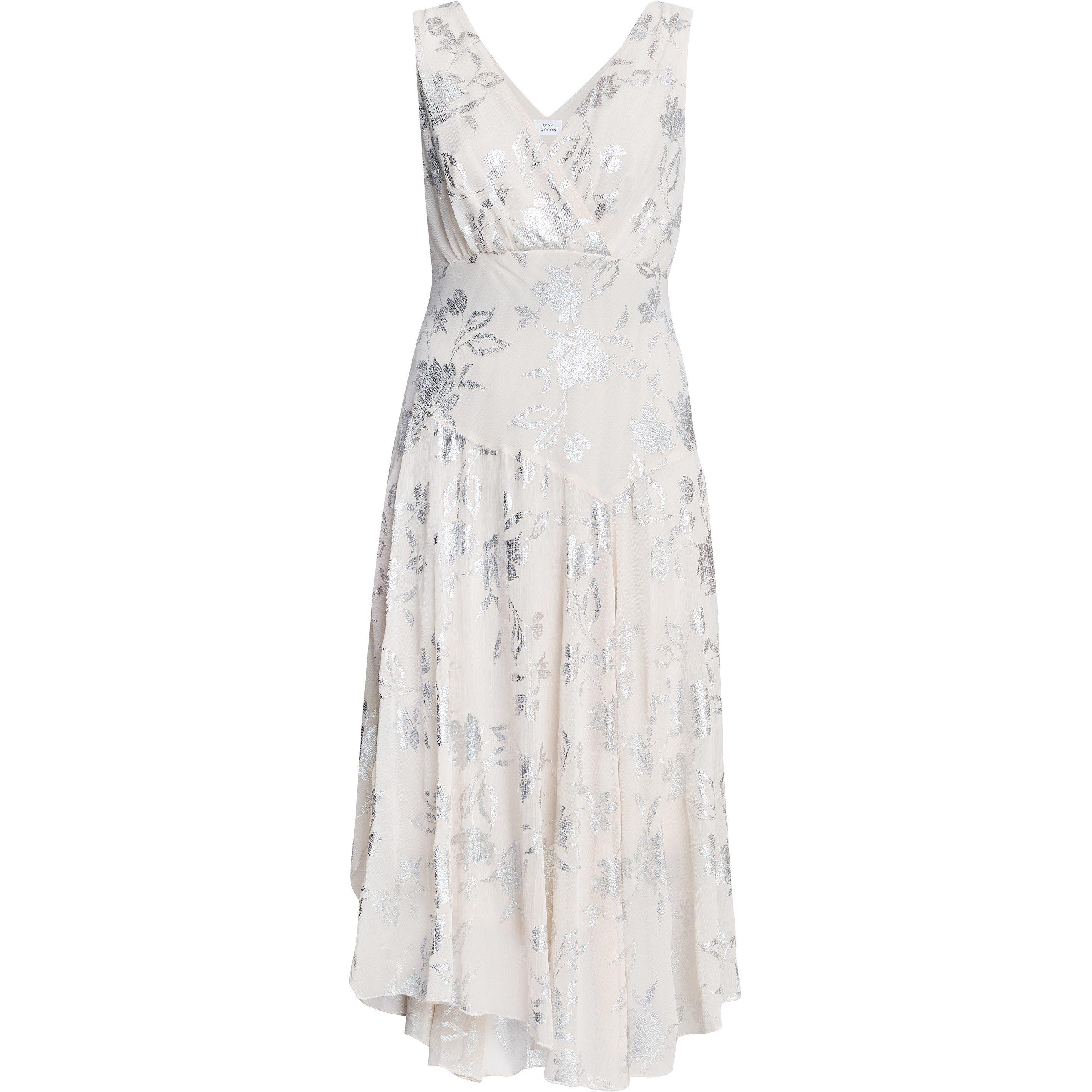 Gina Bacconi Women's Leanne Jacquard Dress - Champagne - 12