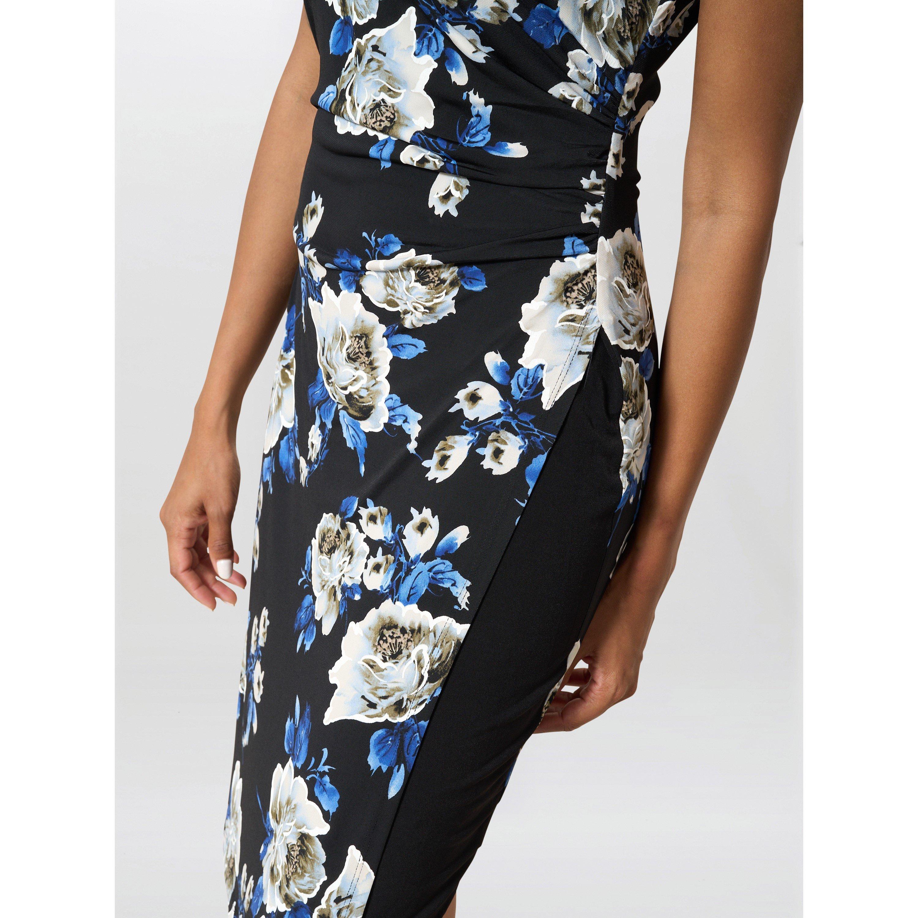 Black / Multi - Gina Bacconi - Cybil Floral Print Sleeveless Dress - 5