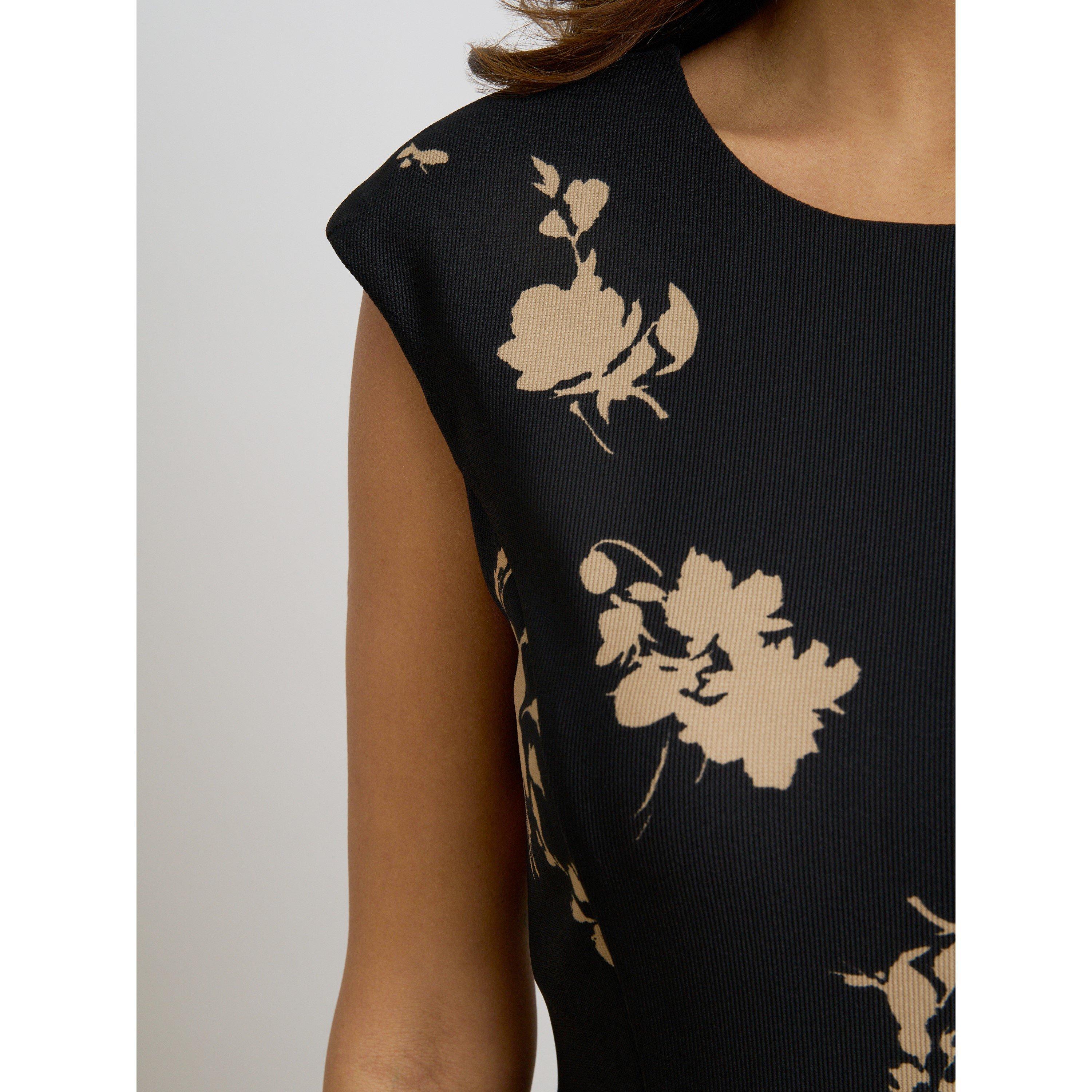 Black / Beige - Gina Bacconi - Holli Floral Print Dress - 8