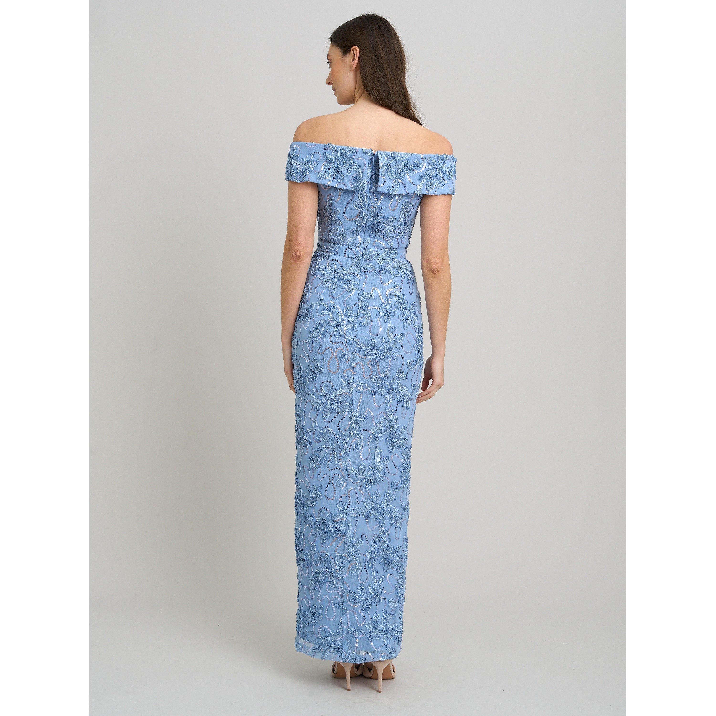 Perri - Gina Bacconi - Janette Embroidered Sequin Maxi Dress - 3
