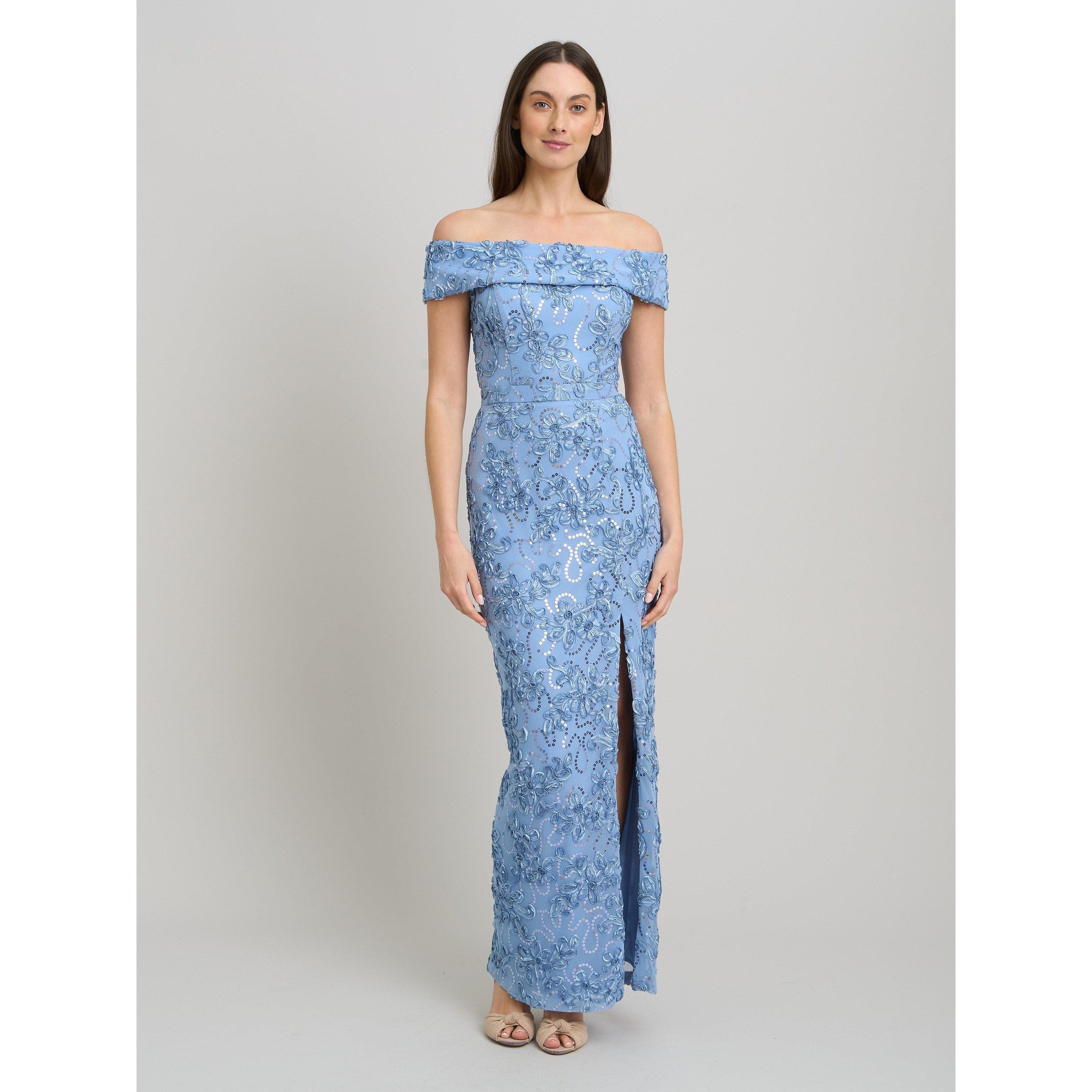 Perri - Gina Bacconi - Janette Embroidered Sequin Maxi Dress - 4