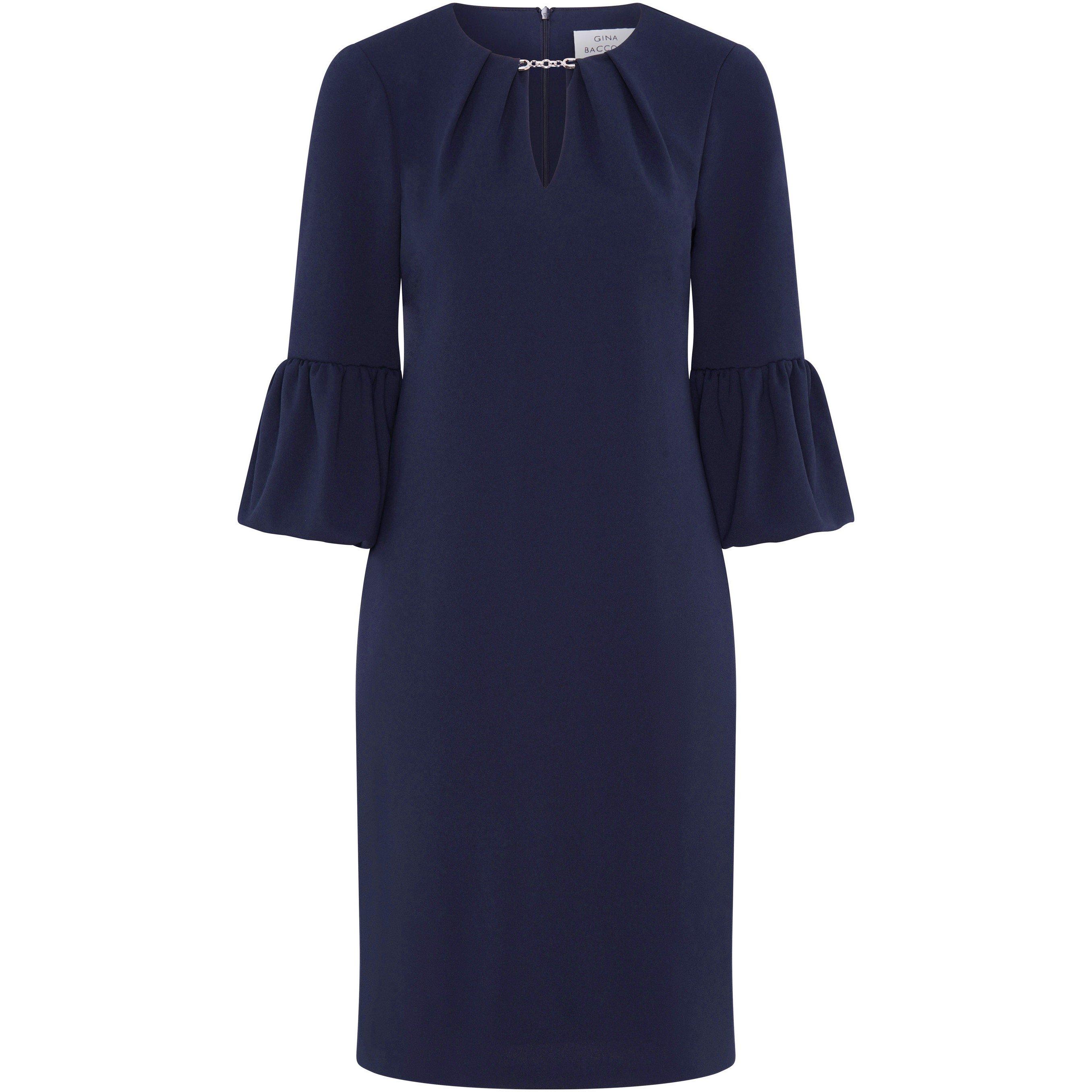 Navy - Gina Bacconi - Ivana Navy Shift Dress - 1
