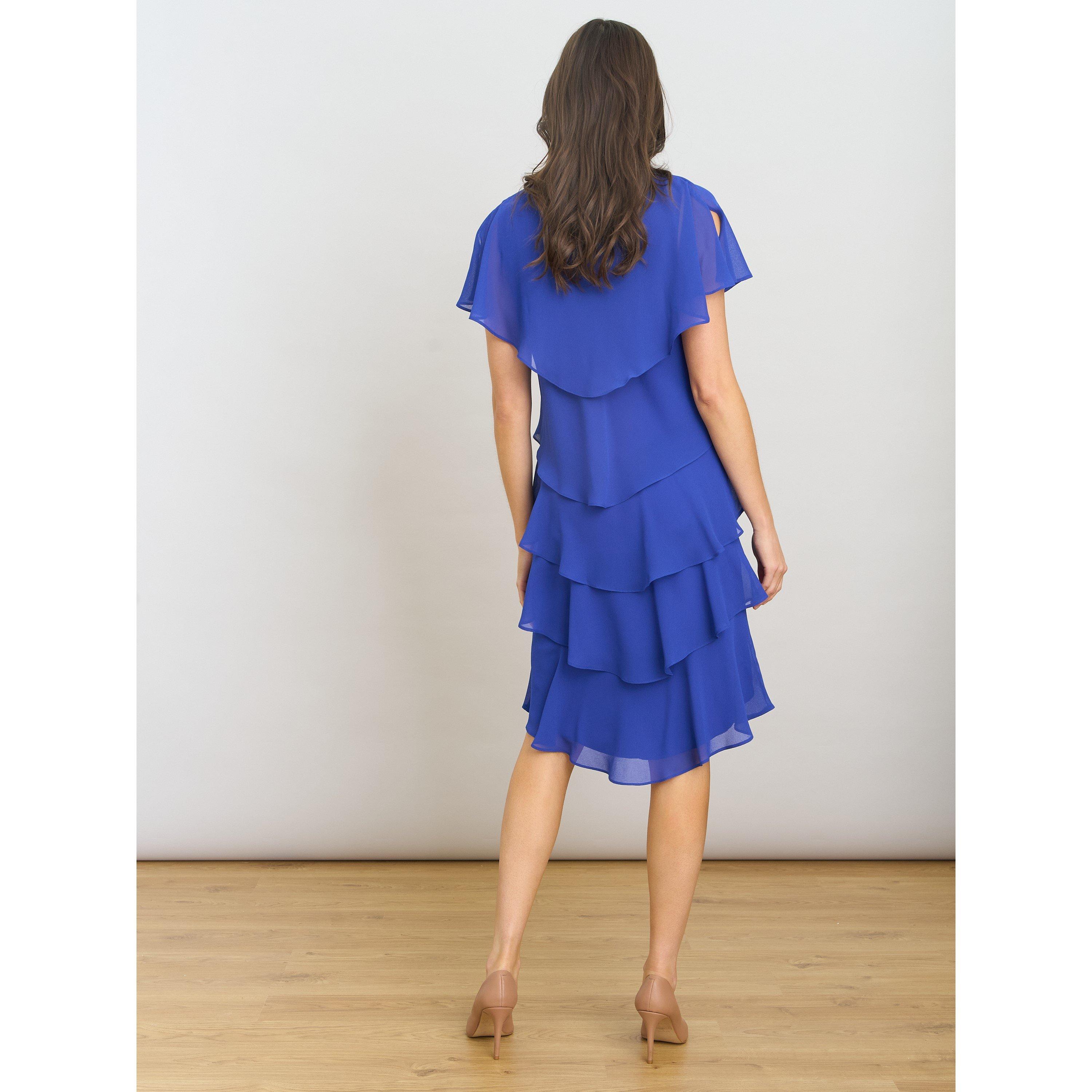 Cobalt - Gina Bacconi - Bella Georgette Tiered Dress - 3