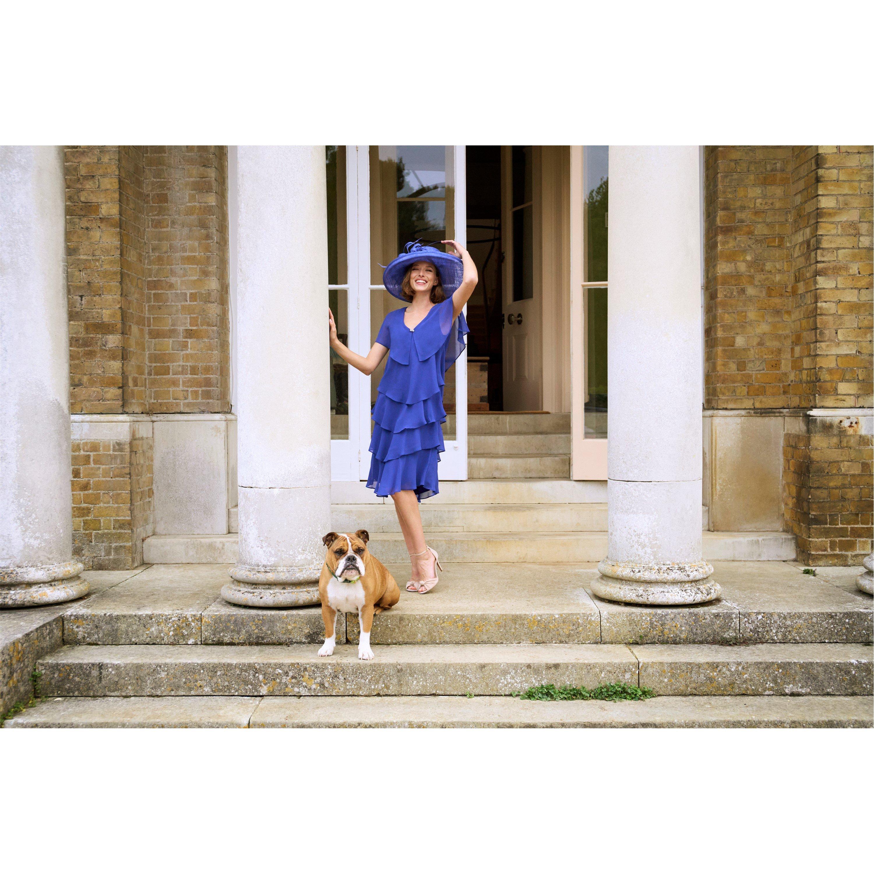 Cobalt - Gina Bacconi - Bella Georgette Tiered Dress - 9