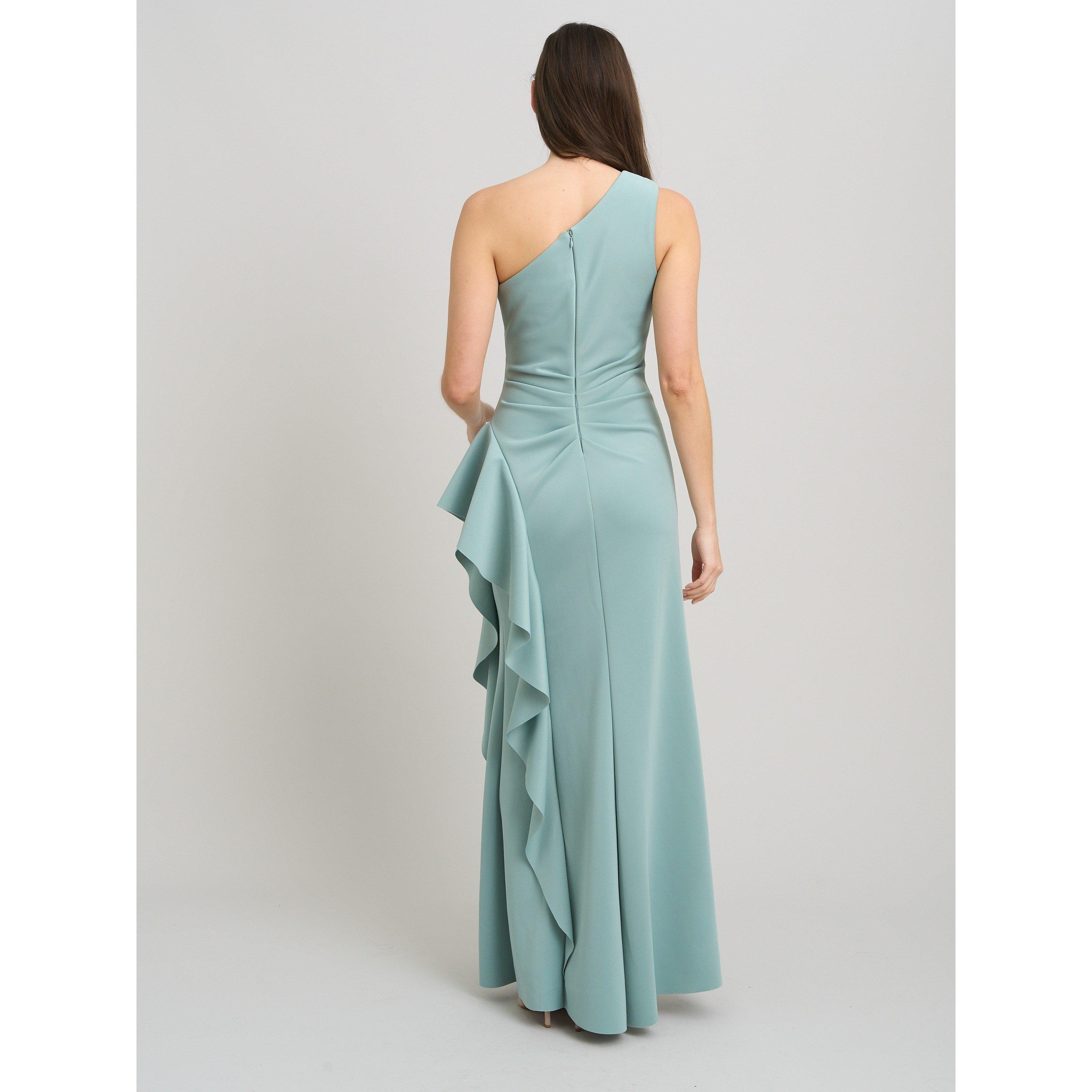 Sage - Gina Bacconi - Darby One Shoulder Frill Dress - 2