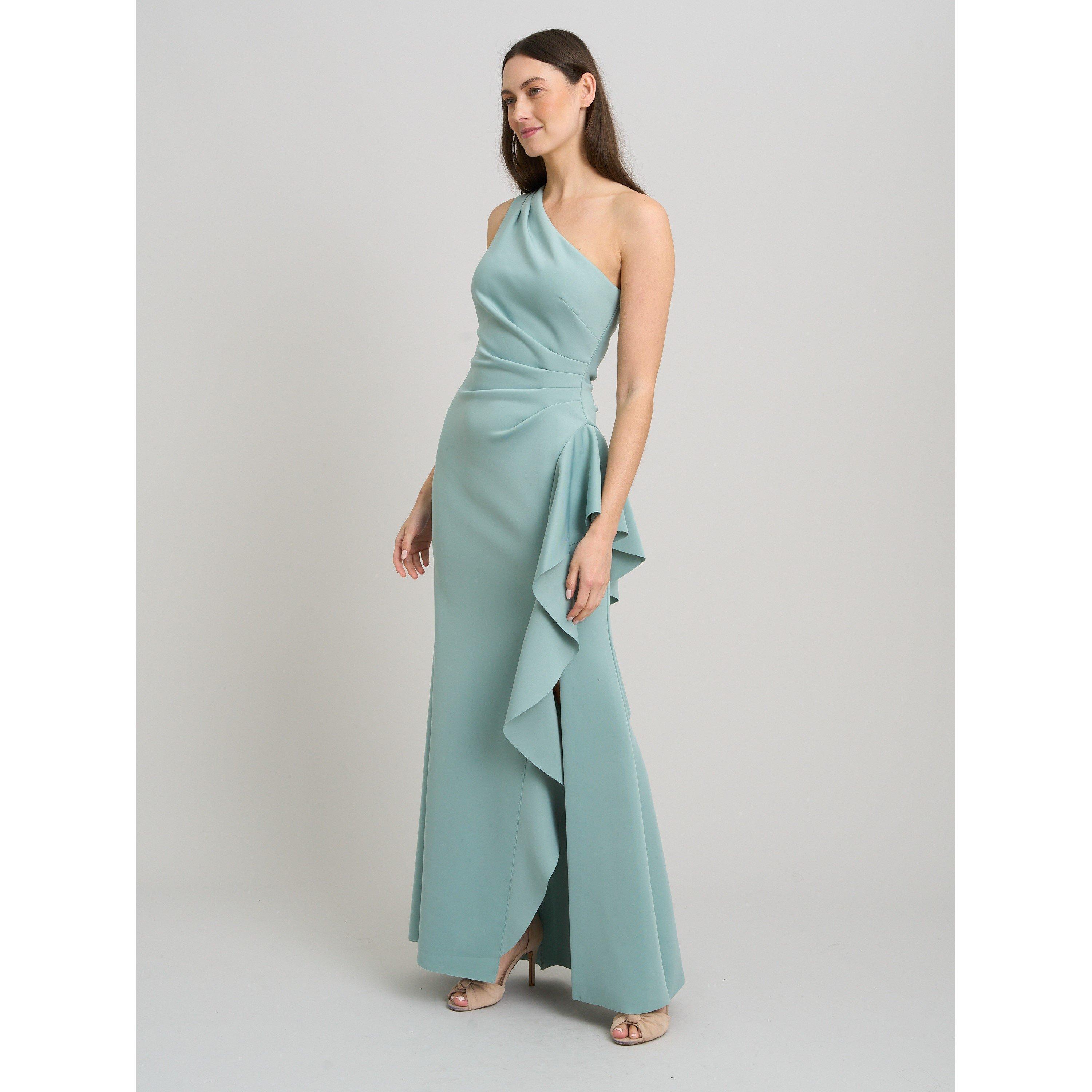 Sage - Gina Bacconi - Darby One Shoulder Frill Dress - 3