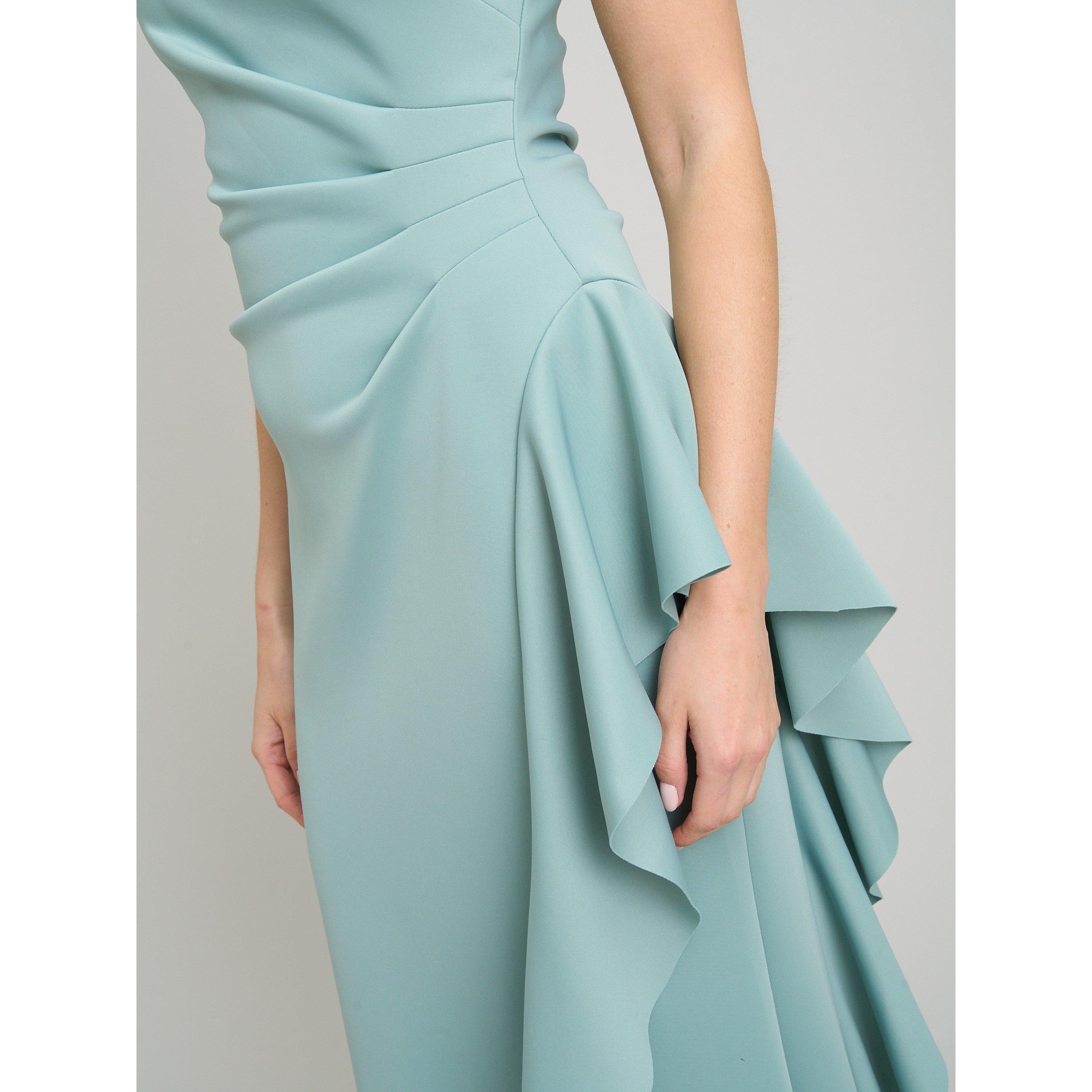 Sage - Gina Bacconi - Darby One Shoulder Frill Dress - 4