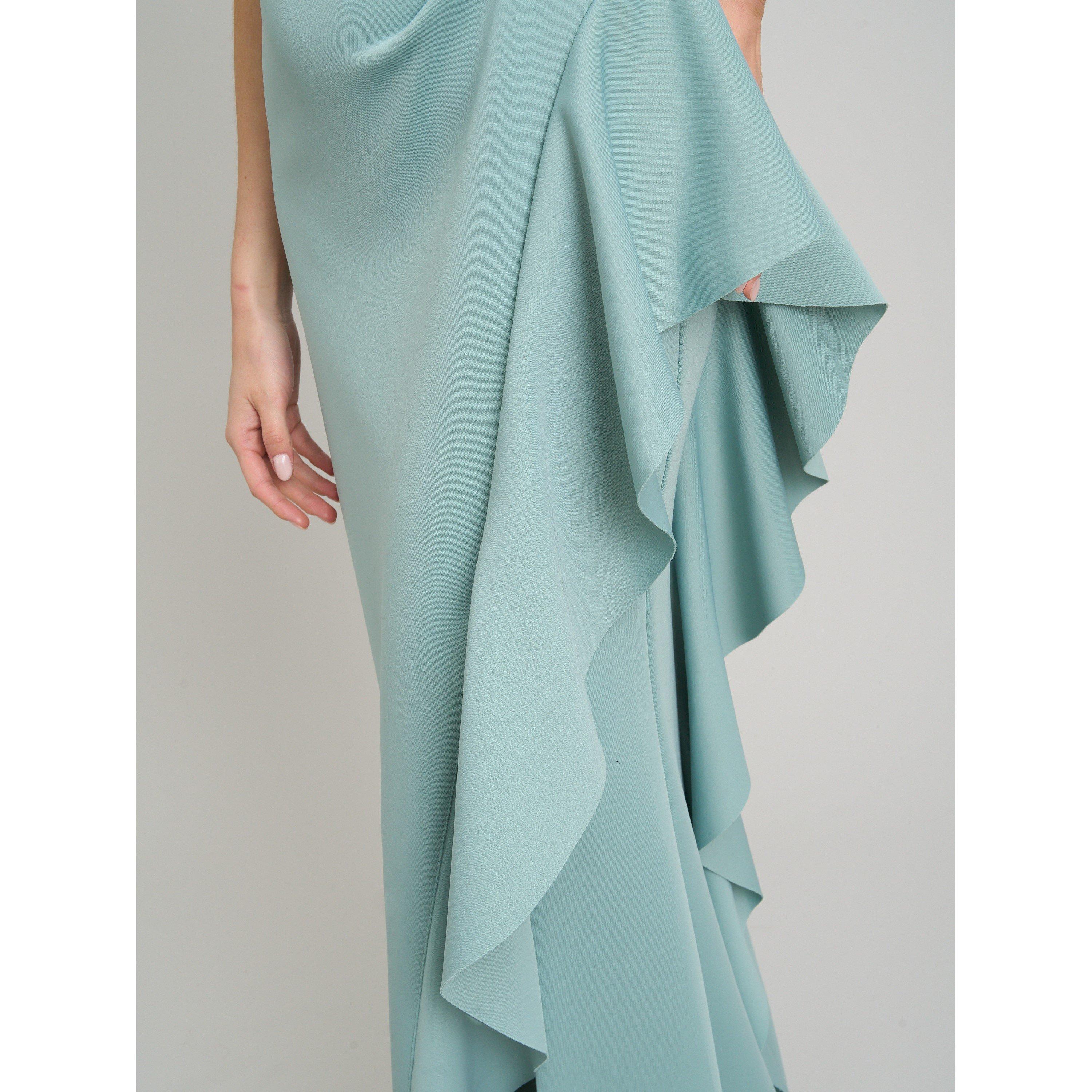 Sage - Gina Bacconi - Darby One Shoulder Frill Dress - 5