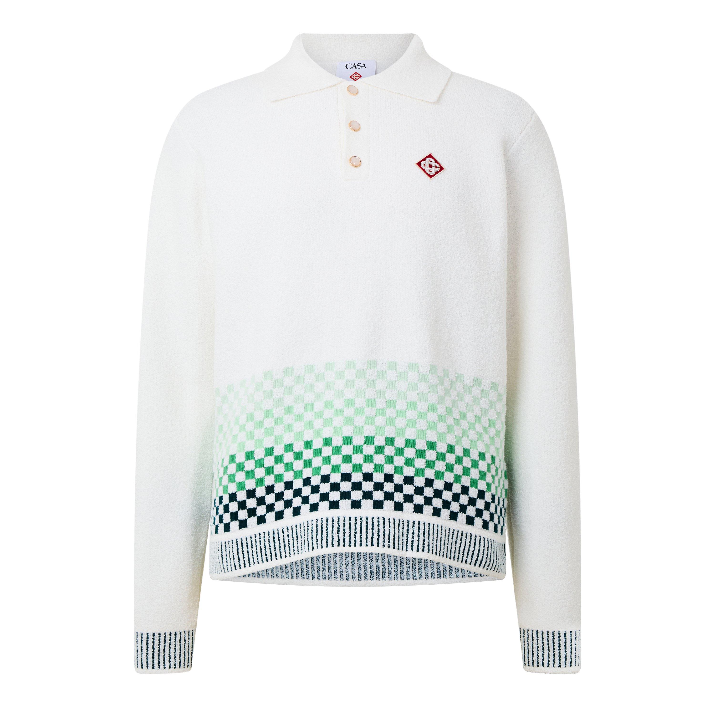 White - Casablanca - Casa Check LS Polo Sn64 - 1