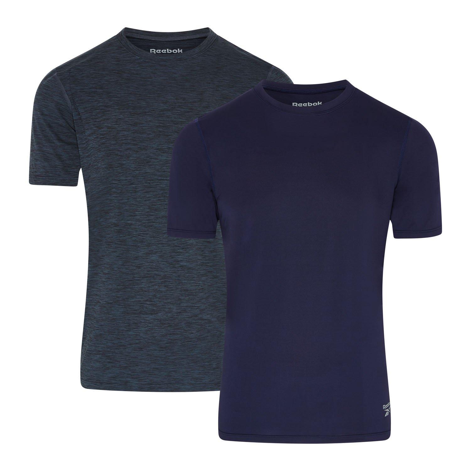Houtskool/Marineblauw - Reebok - Reebok Mens 2 pack T-Shirts Clancy - 1