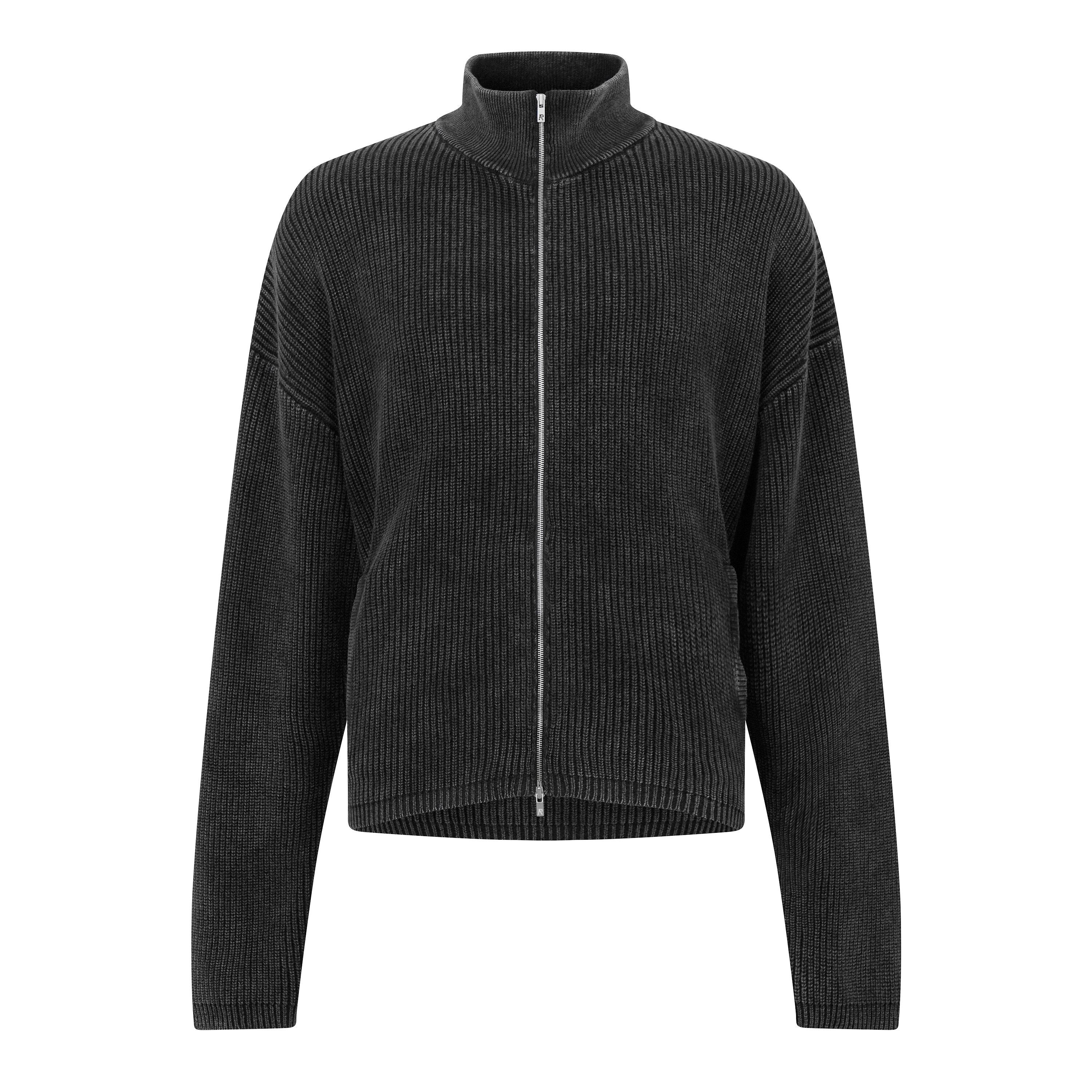 Vintage Black - Represent - Rep Ribbed Zip Knit Sn64 - 1
