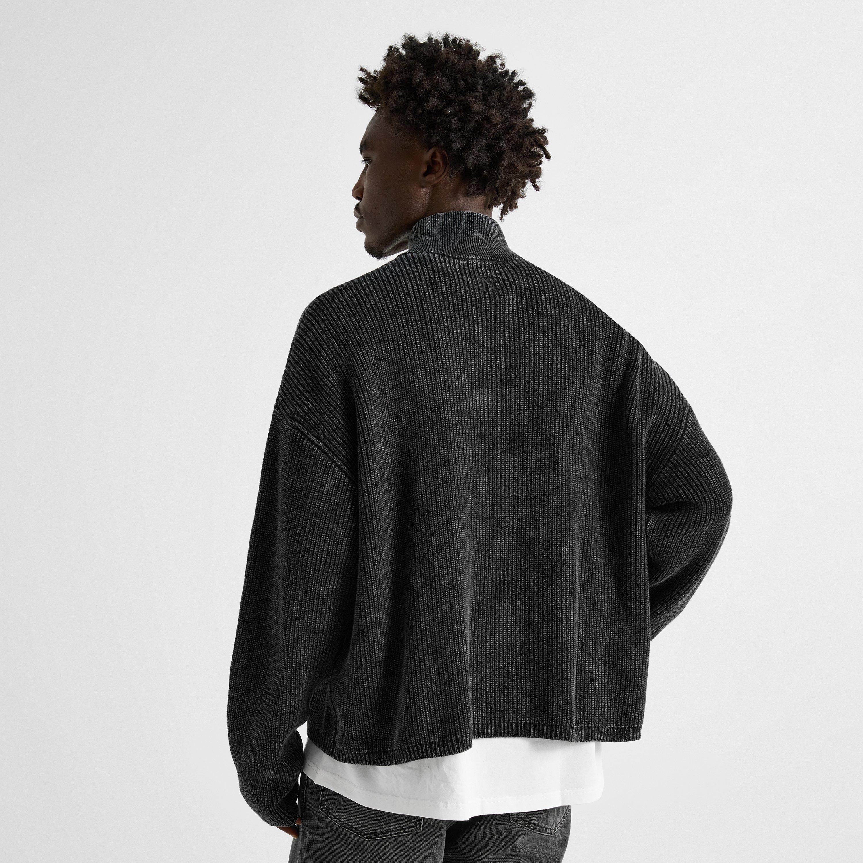 Vintage Black - Represent - Men's Ribbed Zip Knit Cardigan - 4