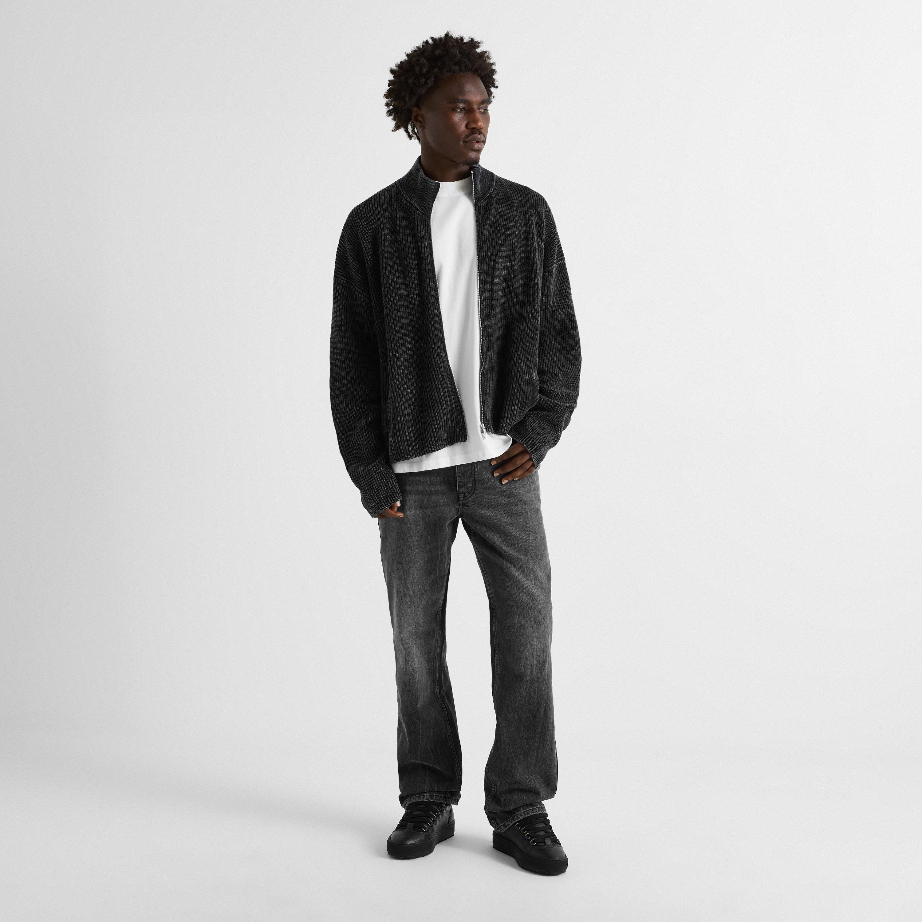 Vintage Black - Represent - Men's Ribbed Zip Knit Cardigan - 6