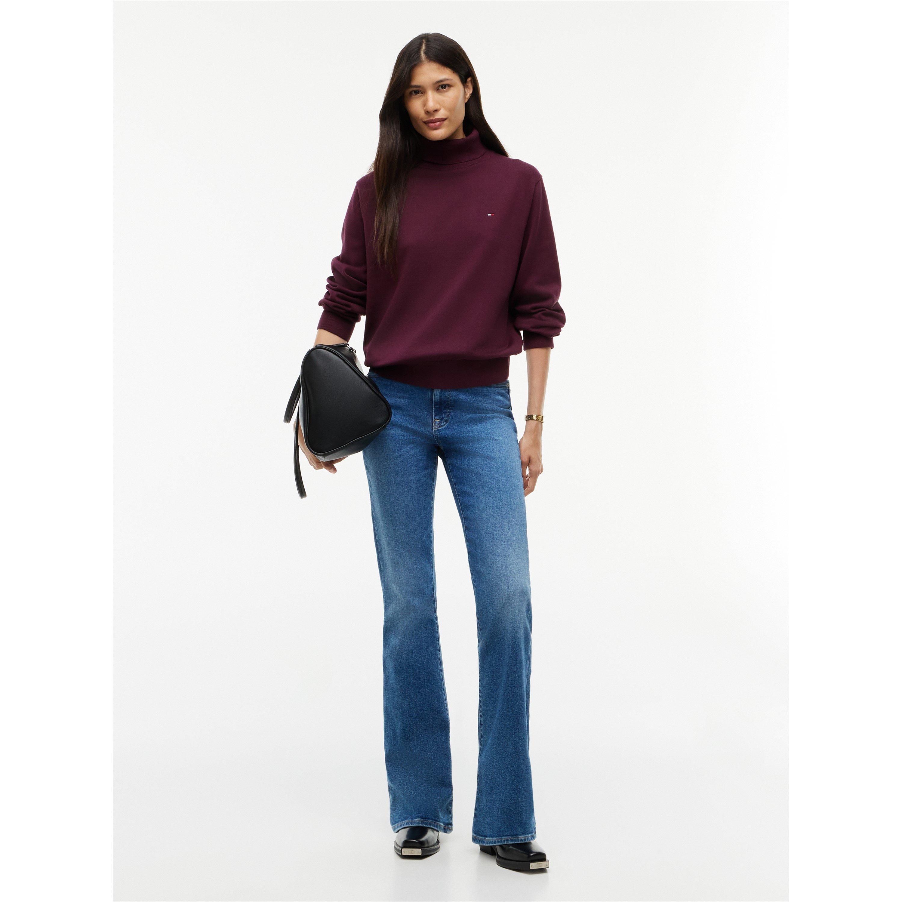 Calypso Berry - Tommy Jeans - Women's Essential Turtle Neck Jumper - 4