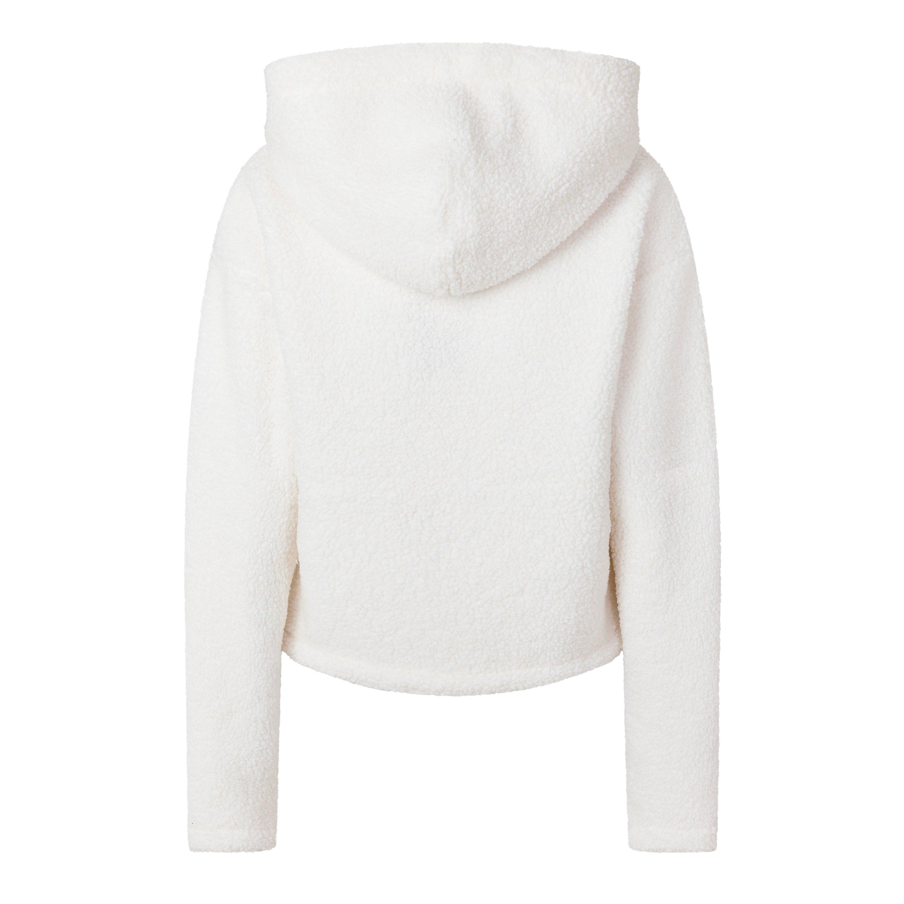 Off White - Tommy Jeans - Women's Teddy Hoodie Full-Zip Fleece Jacket - 2
