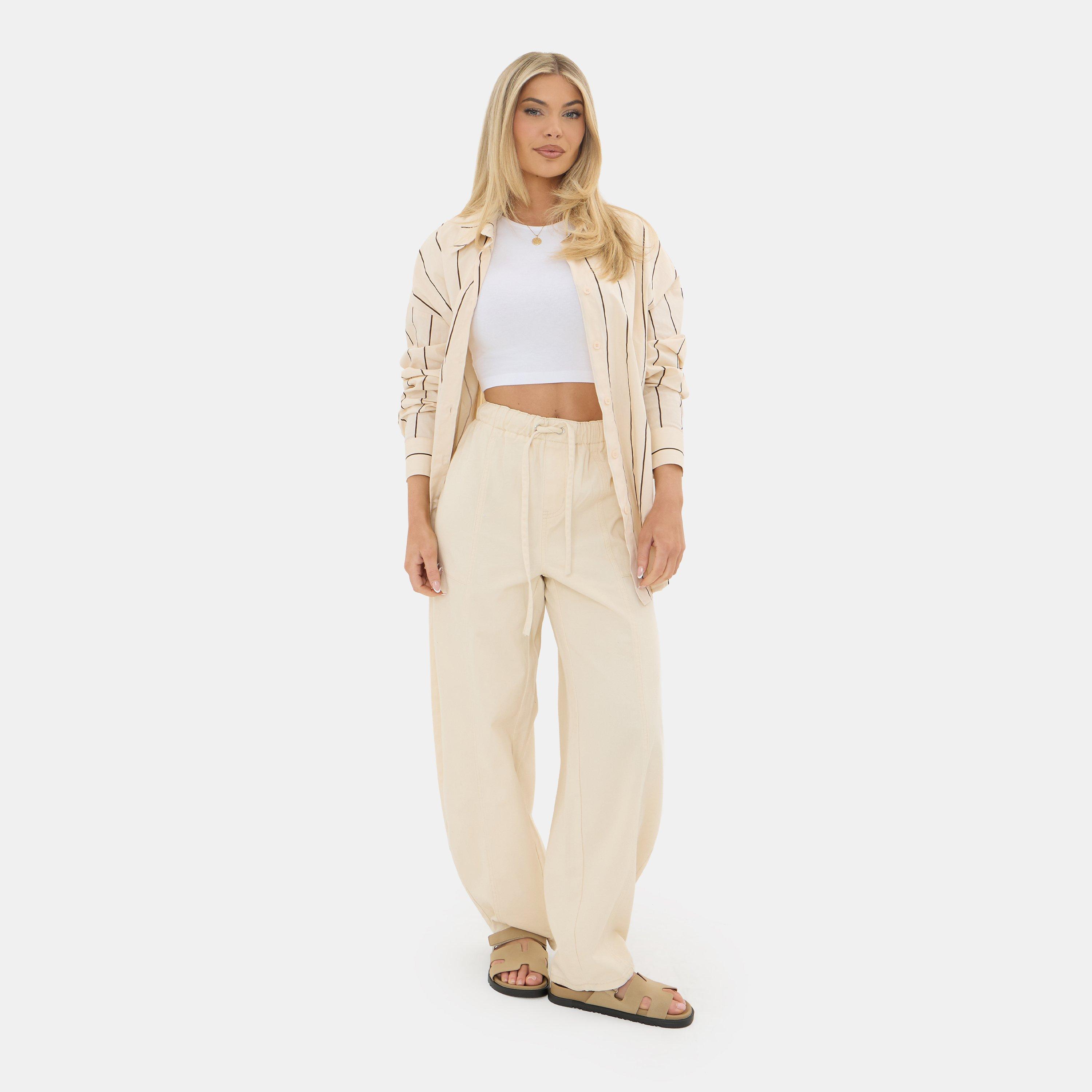 Ecru - I Saw It First - Ecru Barrel Jean - 1