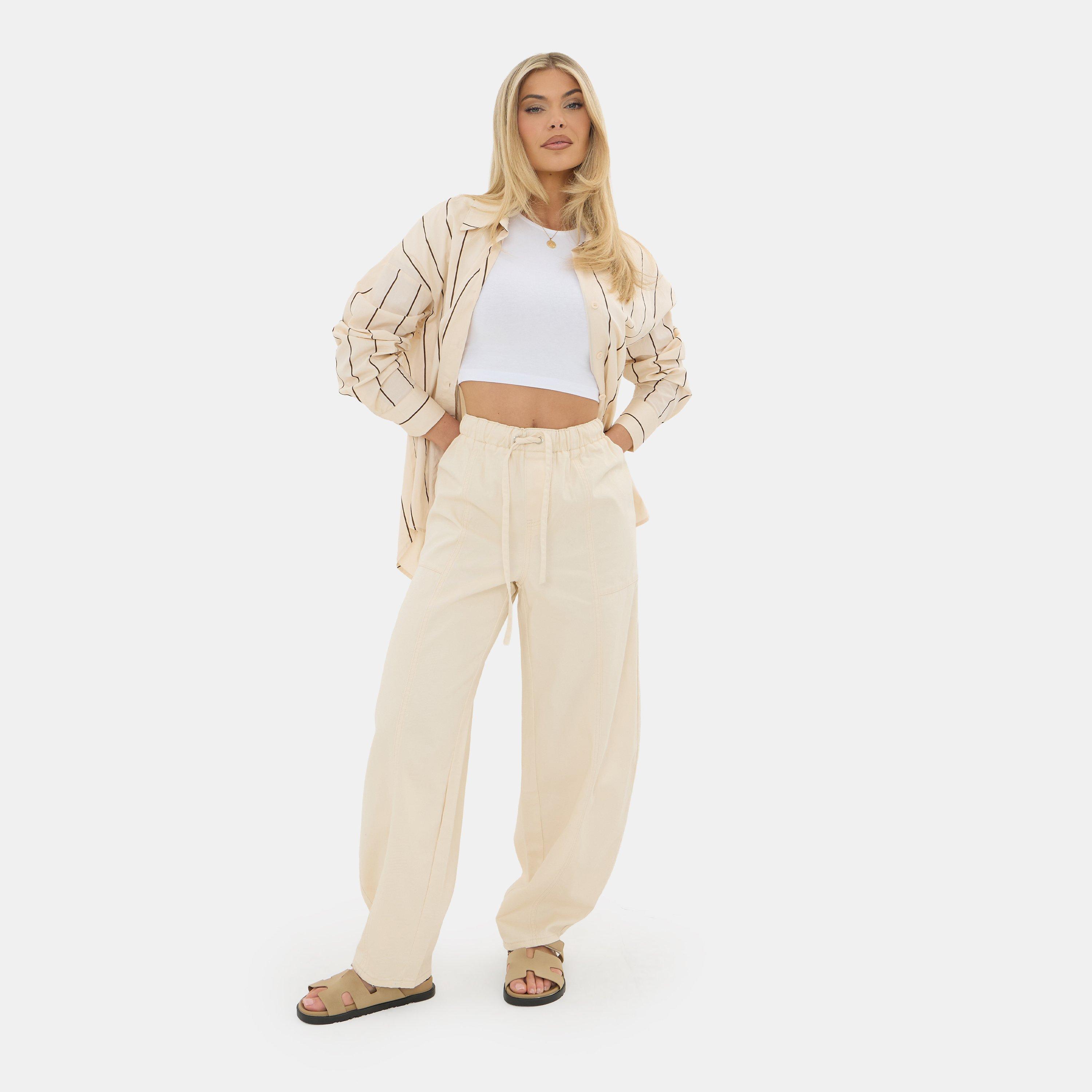 Ecru - I Saw It First - Ecru Barrel Jean - 6