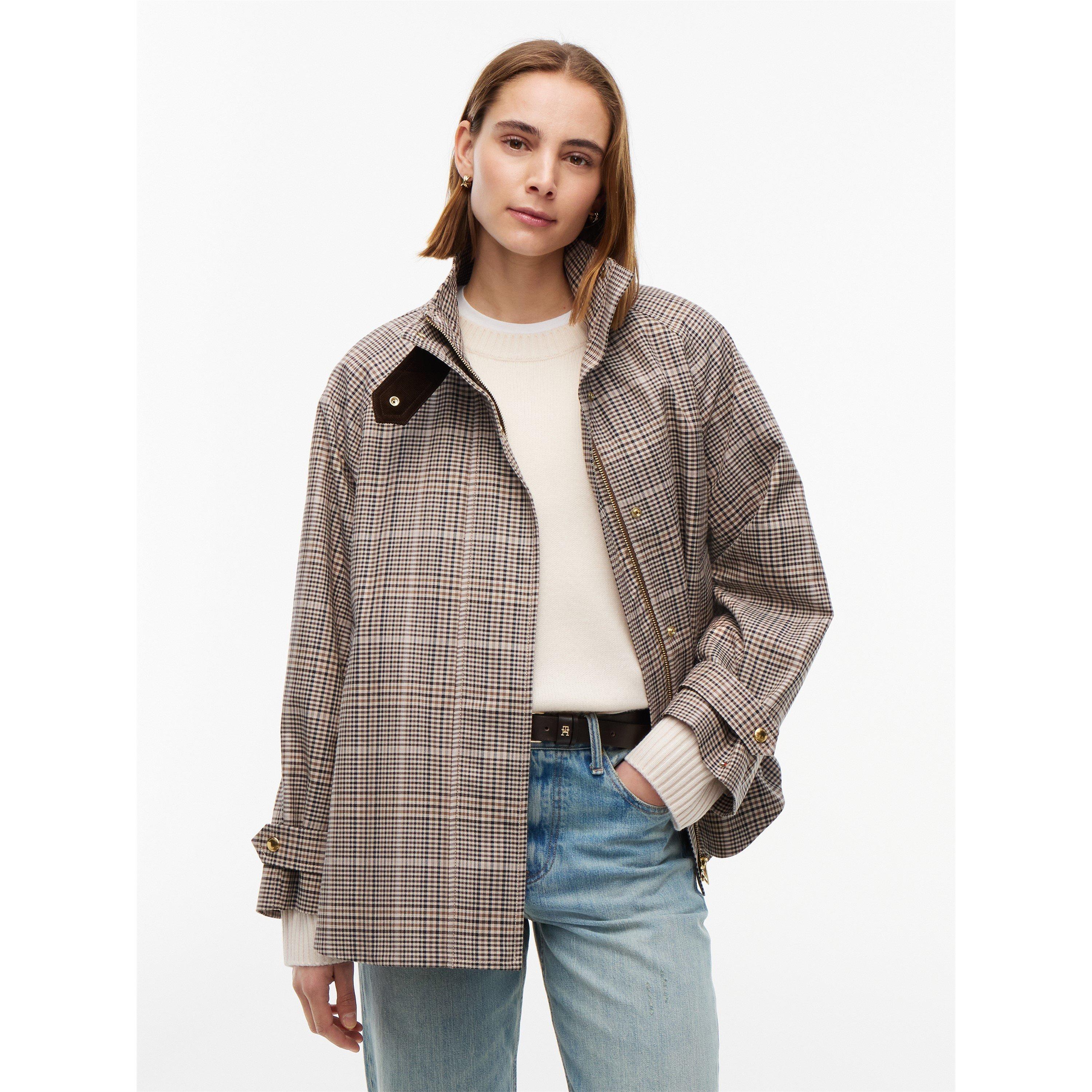 Brown Check - Tommy Hilfiger - Tommy CCtn Cape Jkt Ld64 - 3