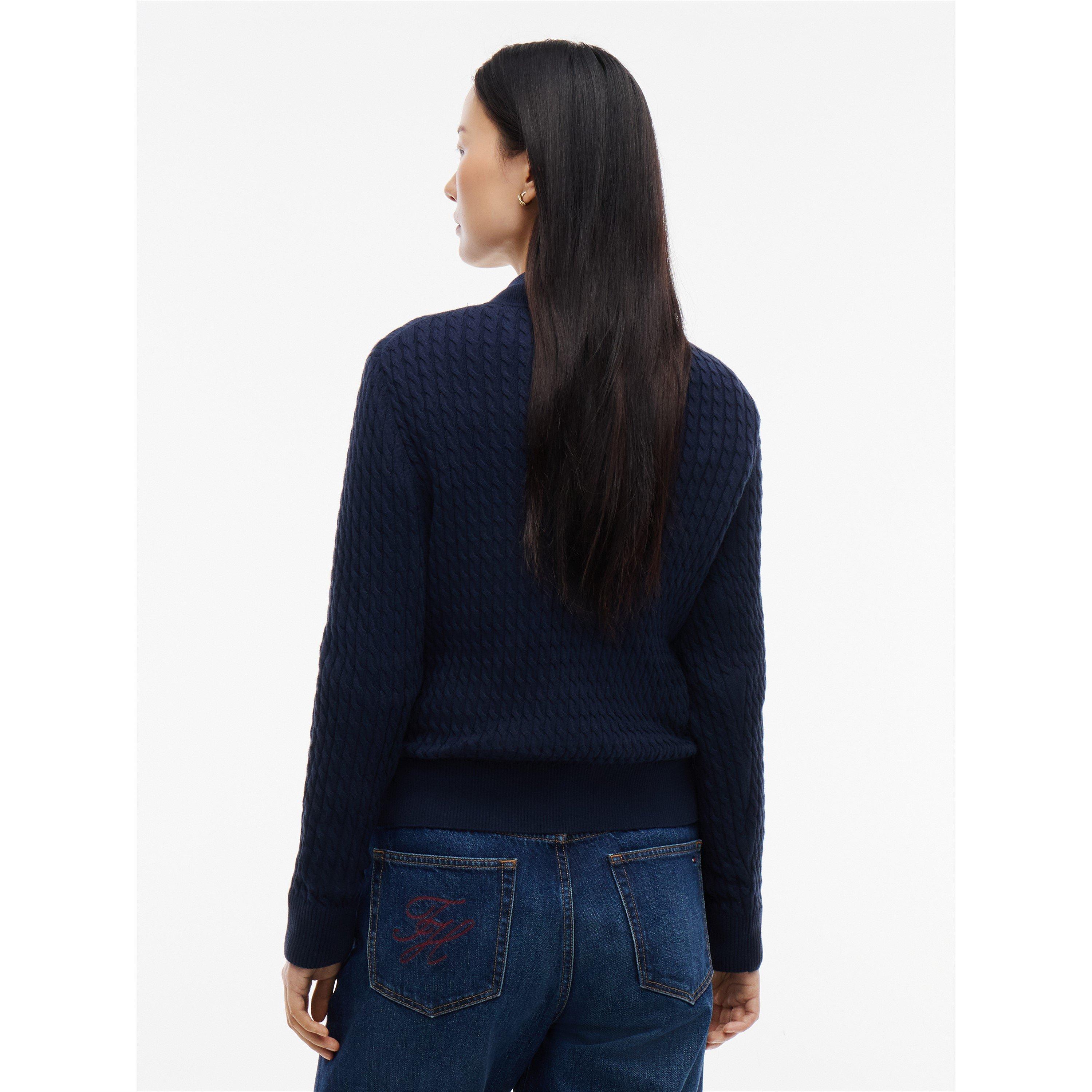 Dark Blue - Tommy Hilfiger - Tommy CoCbl Fne Knit Ld64 - 5