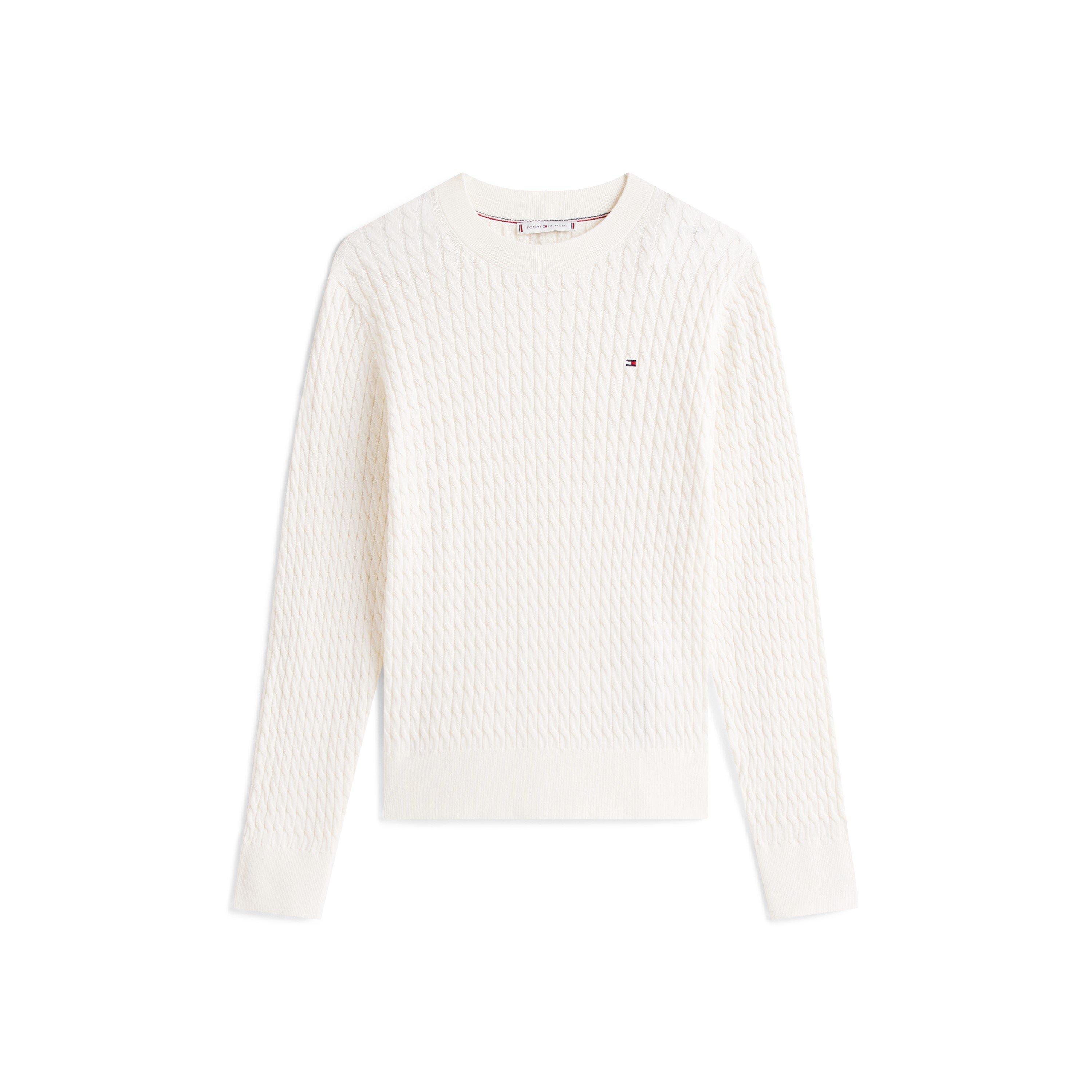 Tommy Hilfiger Tommy CoCbl Fne Knit Ld64 - Ivory Petal - Size 16 (XL)