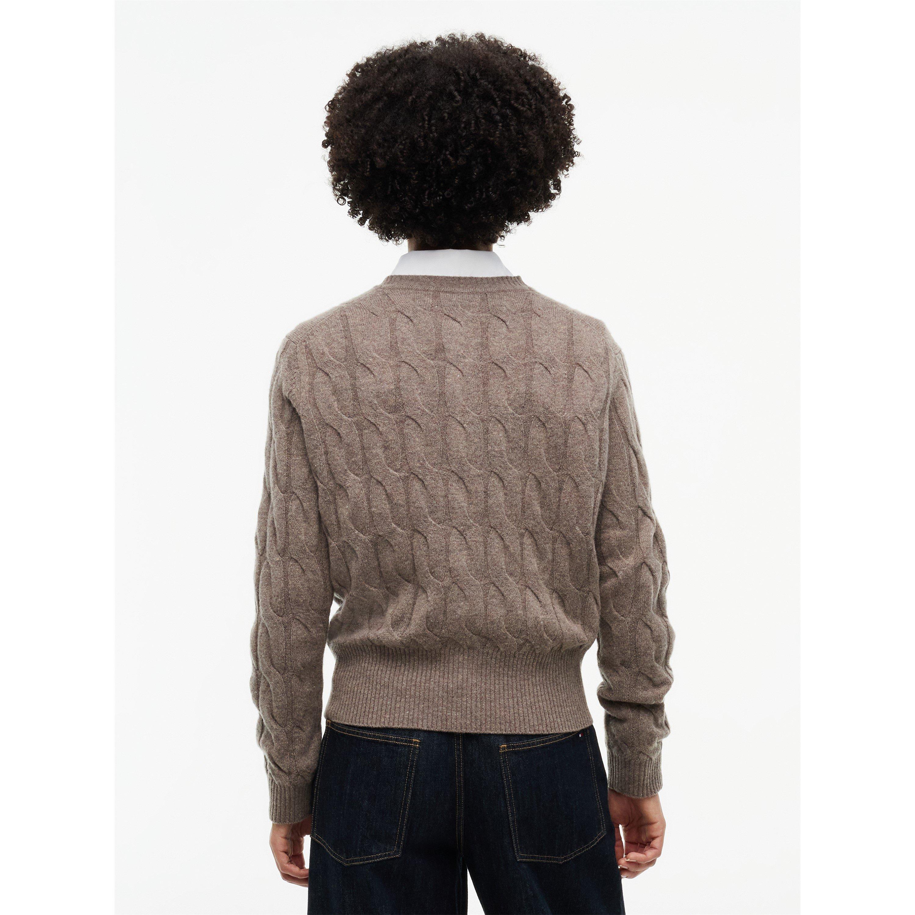 Hot Coco Heathr - Tommy Hilfiger - Tommy Wool Cbl Cardi Ld64 - 5