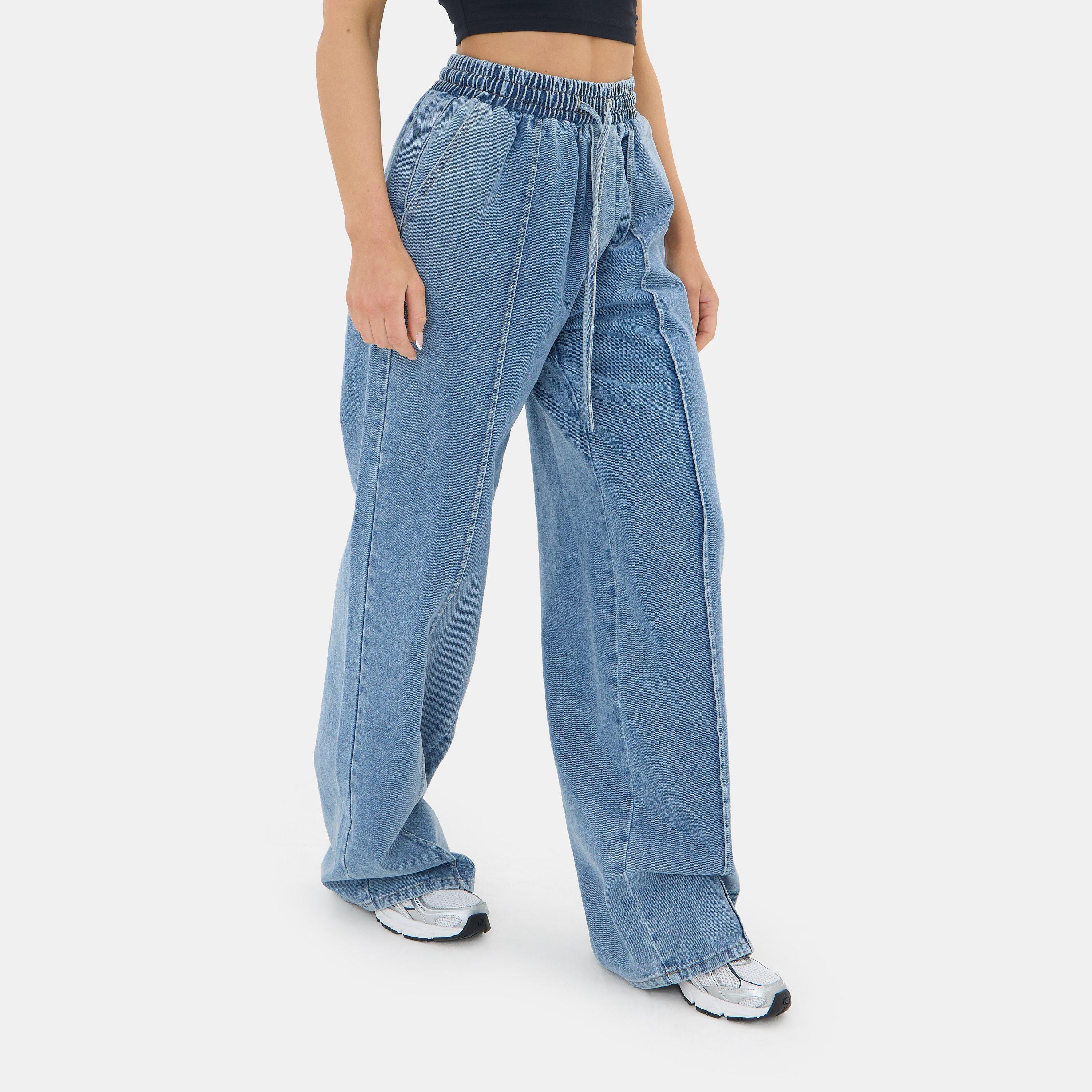 Middenblauw - I Saw It First - Pintuck Denim Jogger - 3