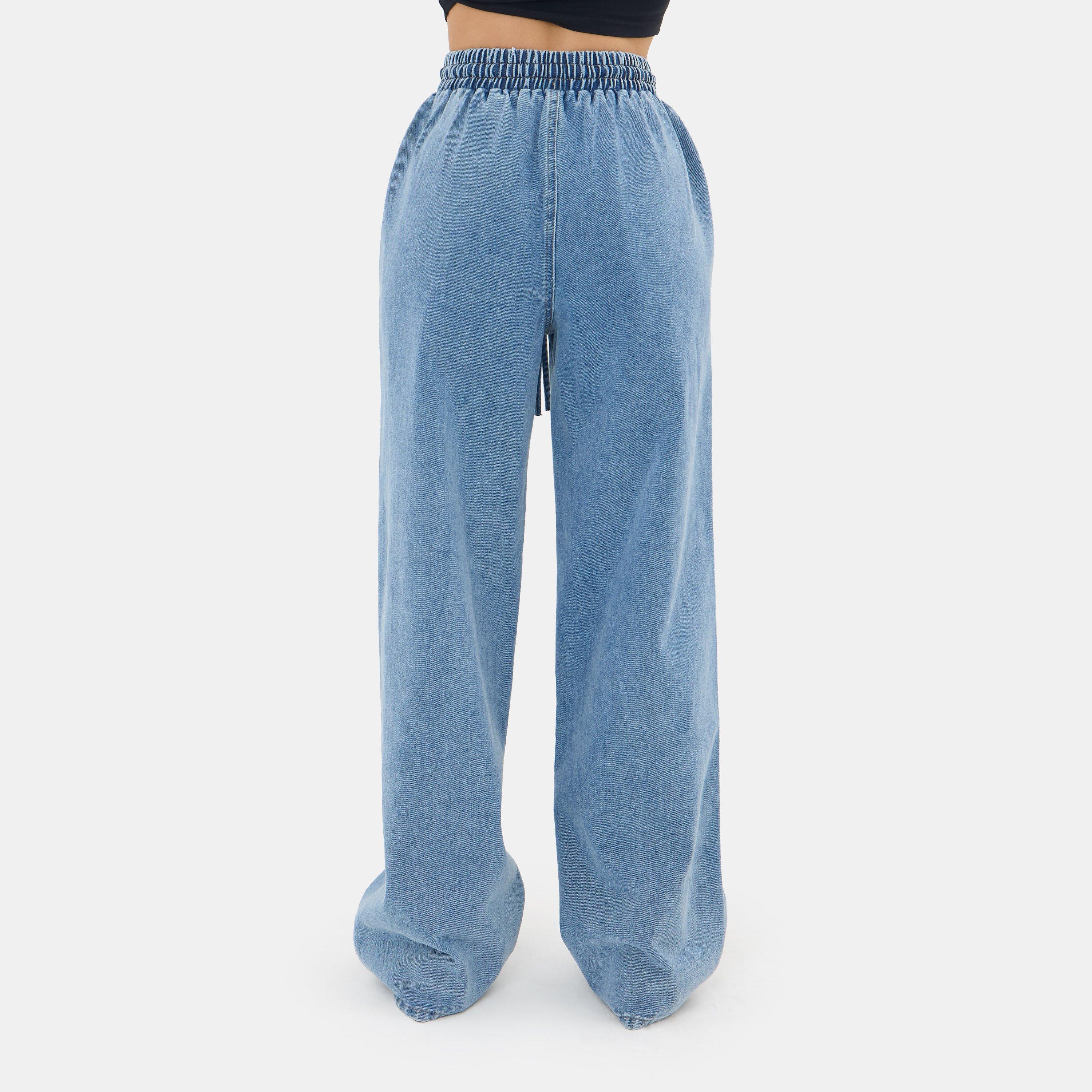 Middenblauw - I Saw It First - Pintuck Denim Jogger - 5