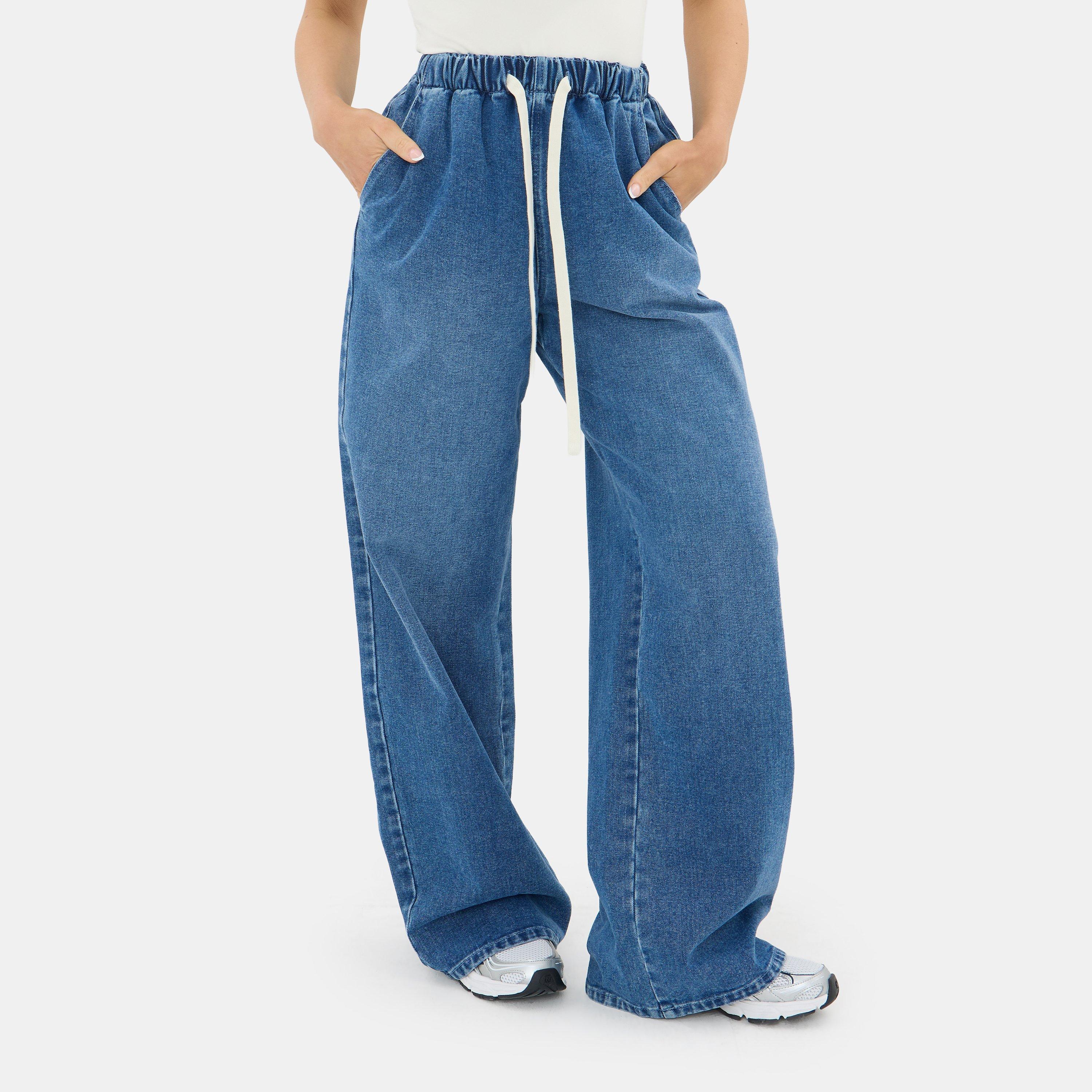 Contrast Drawcord Denim Jogger