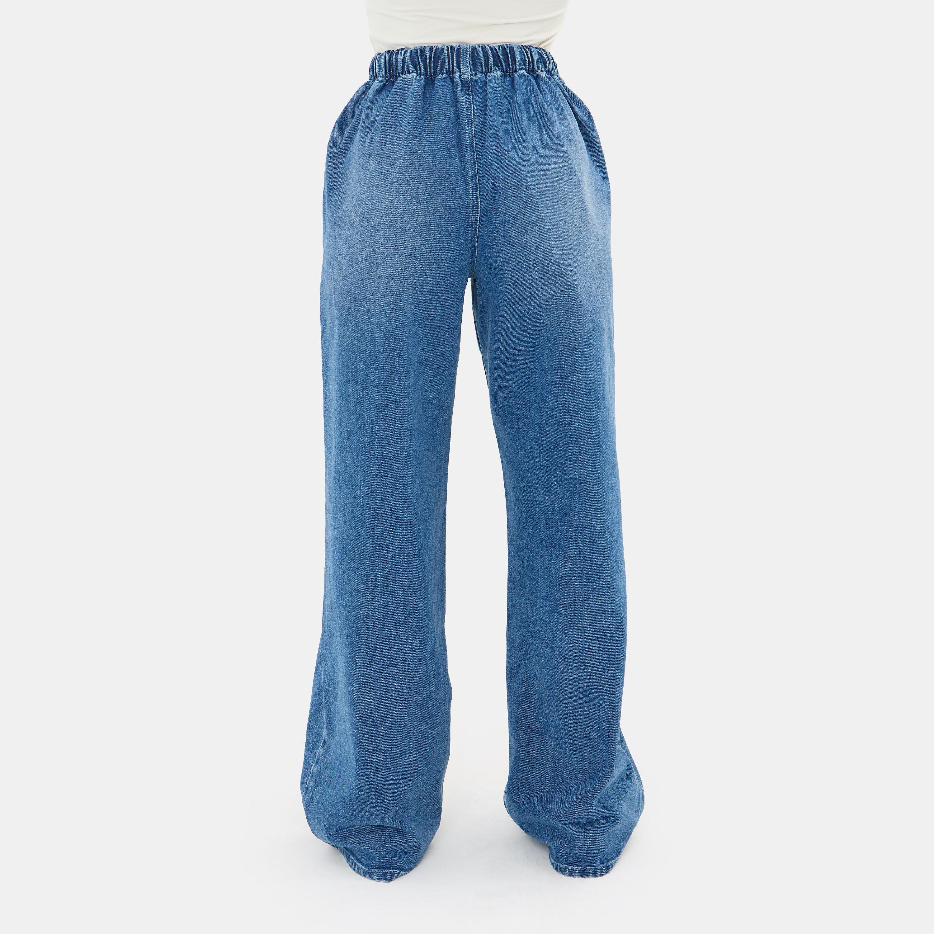 Donkerblauw - I Saw It First - Contrast Drawcord Denim Jogger - 4