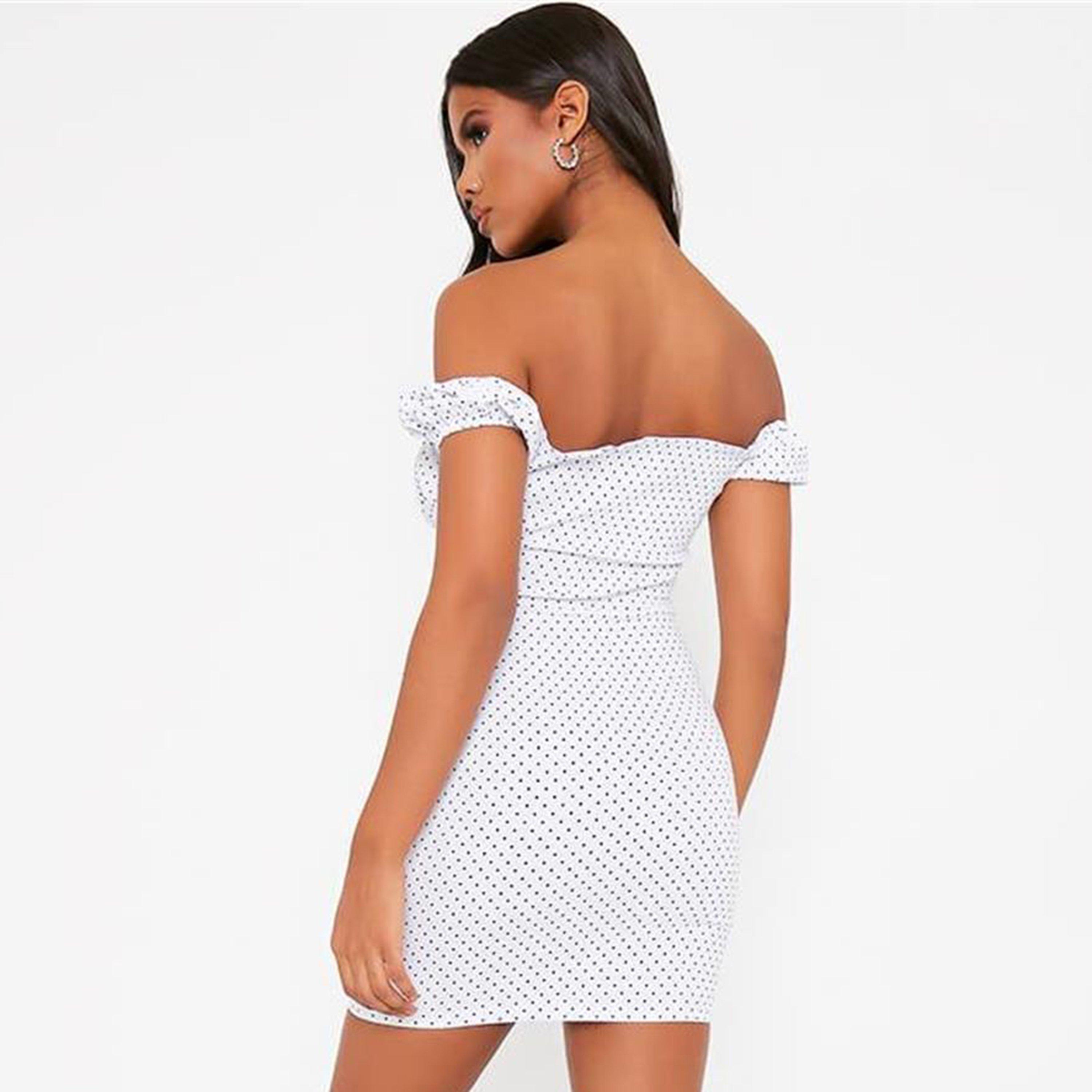 White - I Saw It First - ISAWITFIRST Polka Dot Bengaline - 5