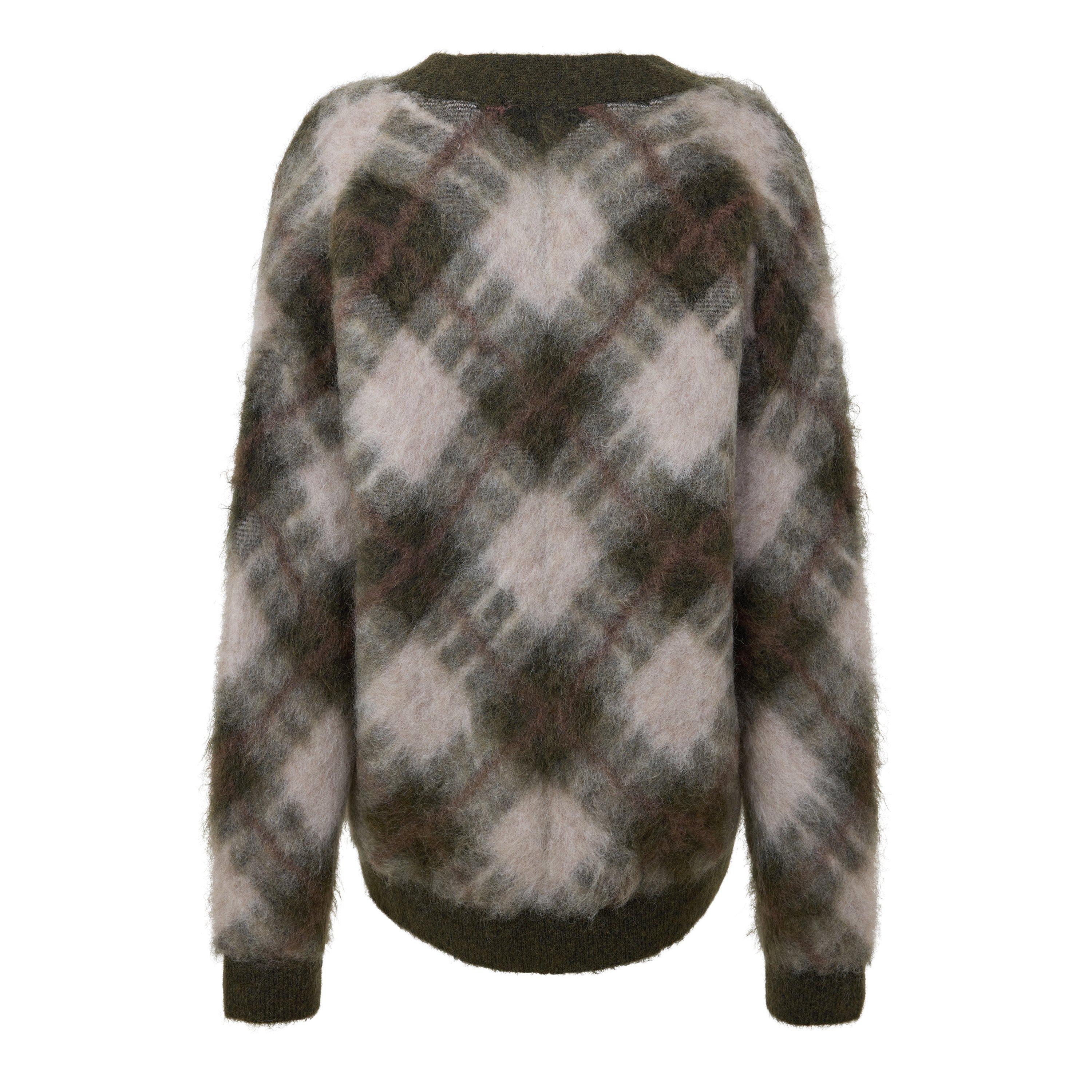 Olive / Multi - Acne Studios - Women's Mohair Oversized-Fit Cardigan - 2