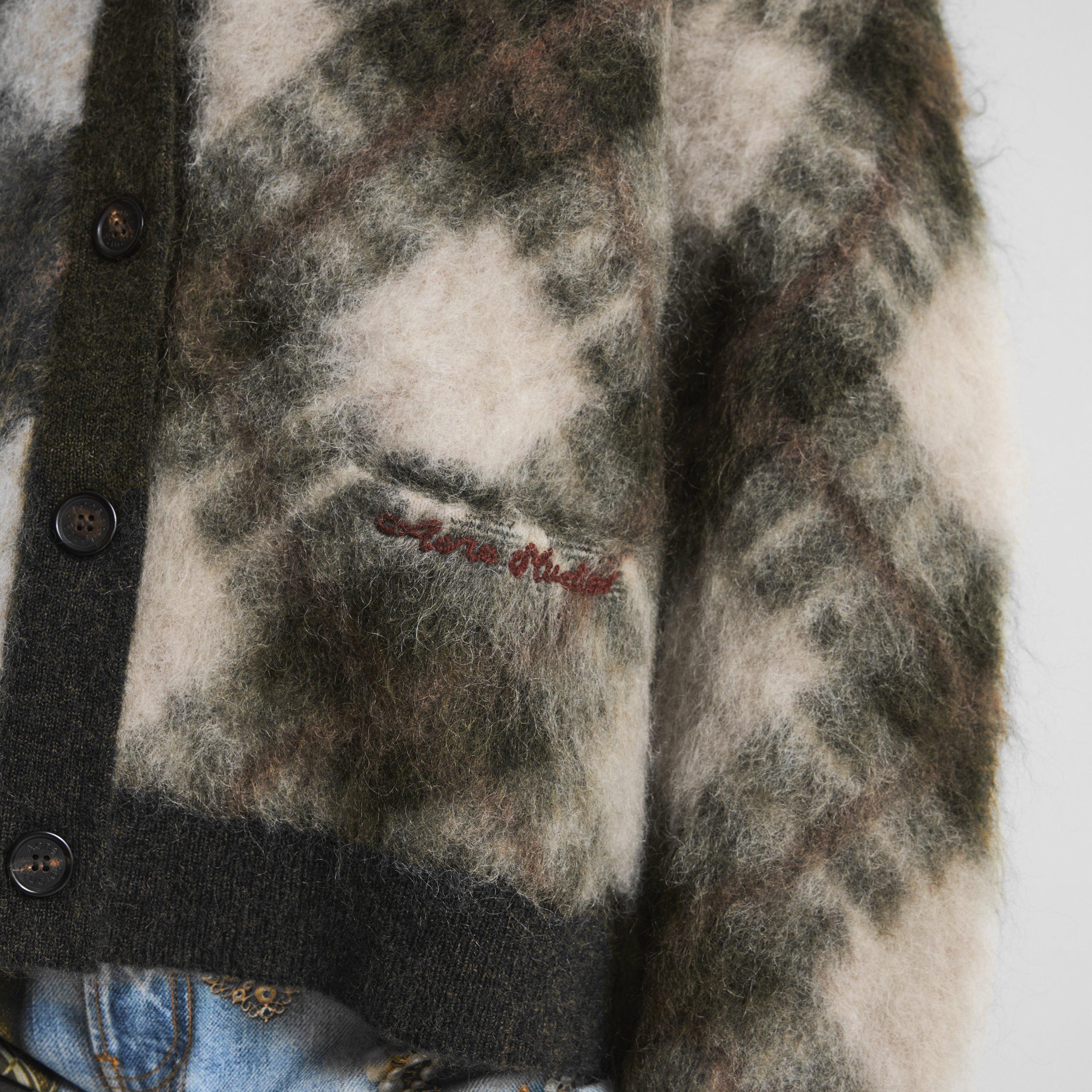 Olive / Multi - Acne Studios - Women's Mohair Oversized-Fit Cardigan - 5