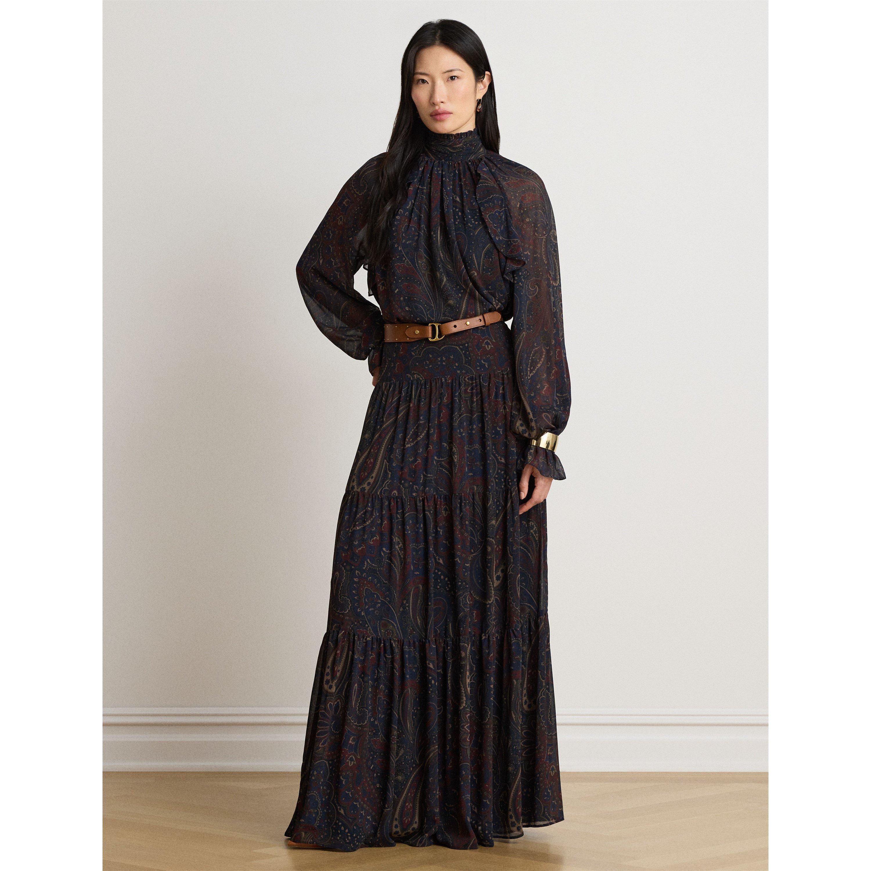 NAVY MULTI - Lauren by Ralph Lauren - LRL A-line Skirt Ld64 - 5