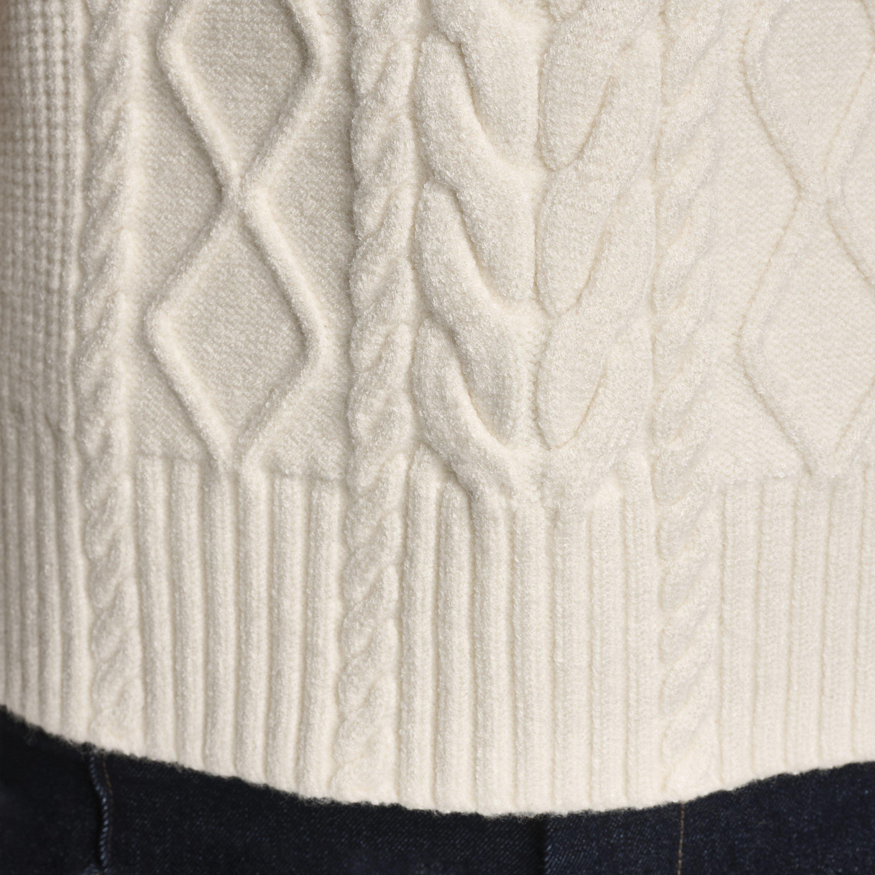 Eggnog - DKNY - DKNY Sleeveless V-Neck Cable Sweater - 5