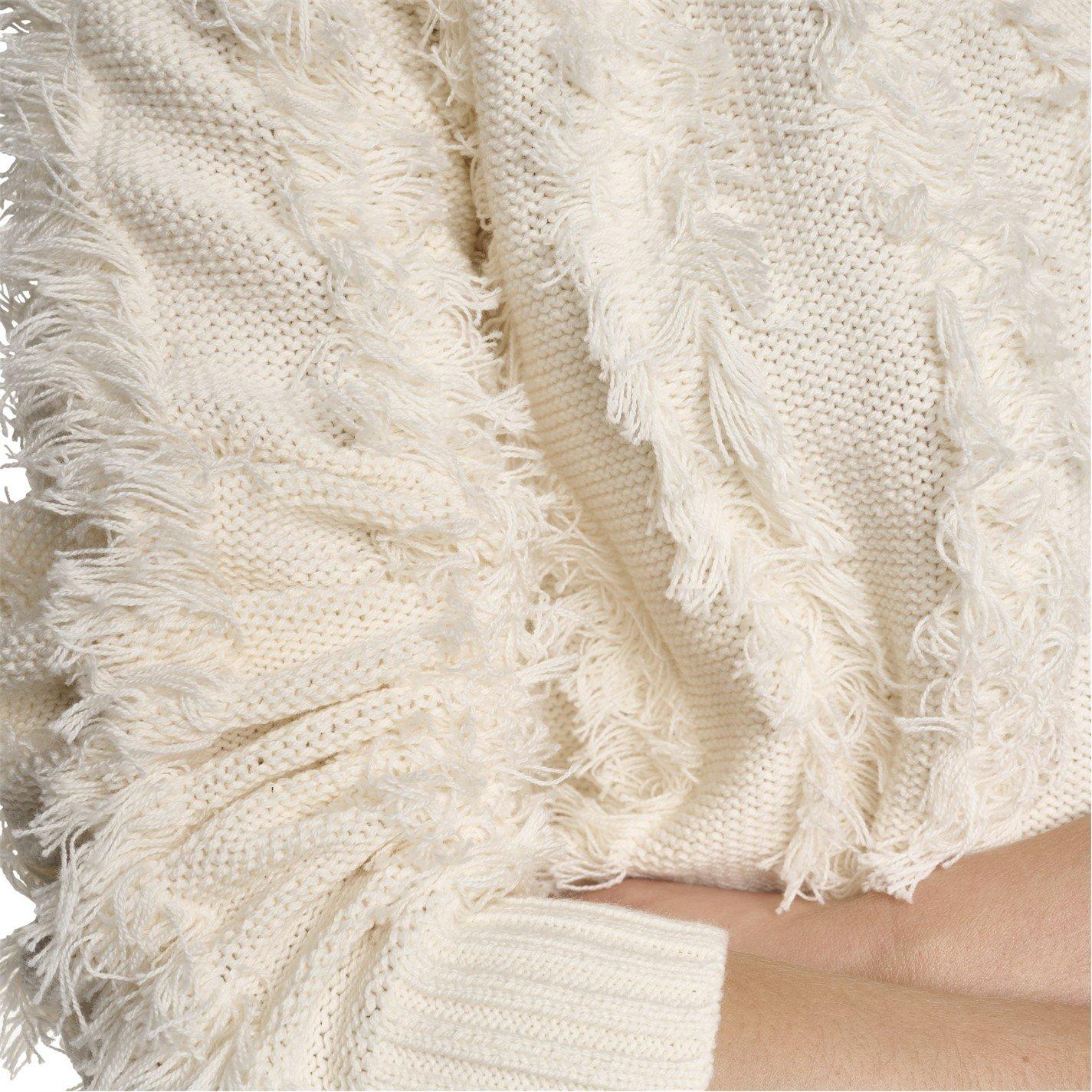 Eggnog - DKNY - DKNY V-Neck Fringe Cardigan - 4