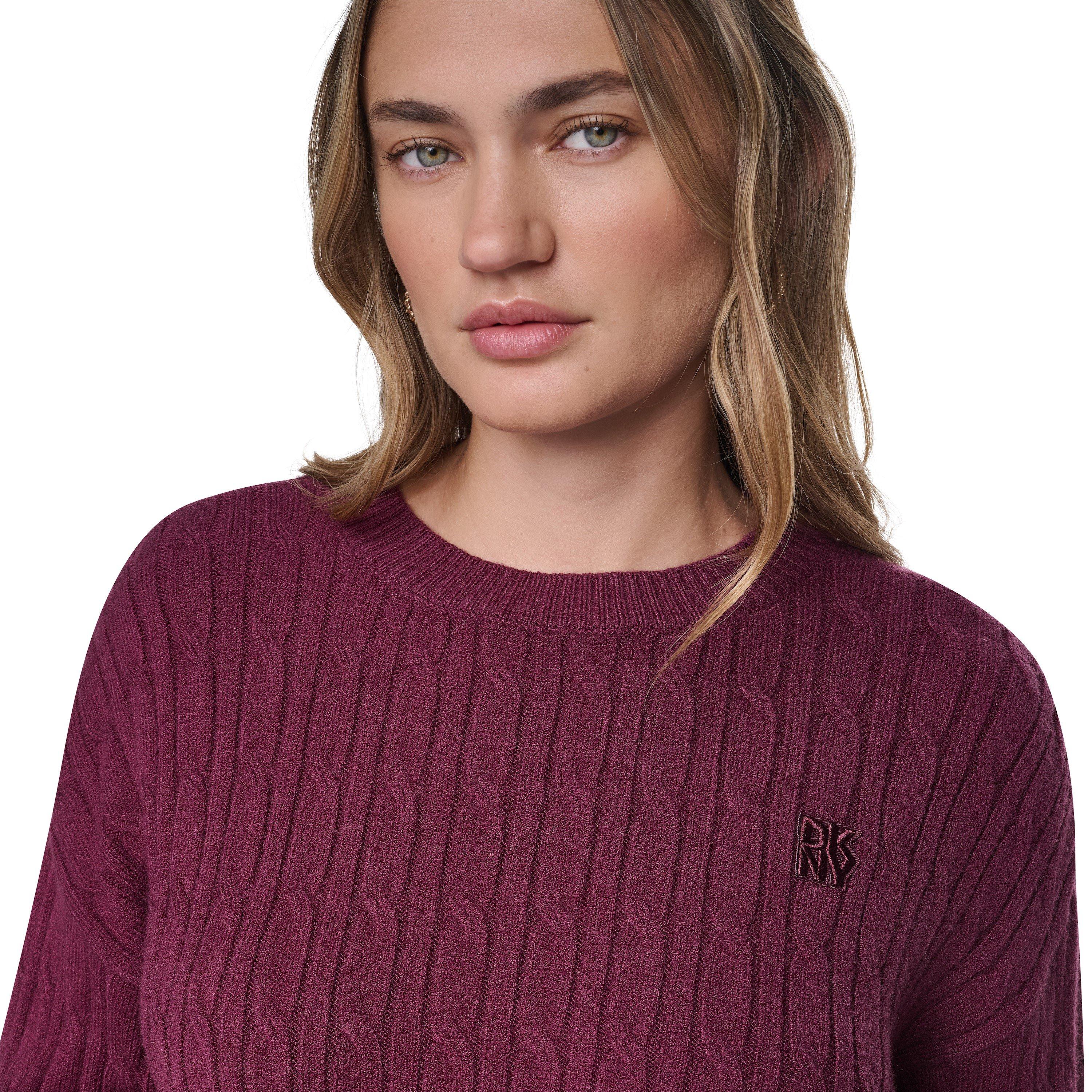 Claret - DKNY - DKNY Long Sleeve Cable Knit - 4