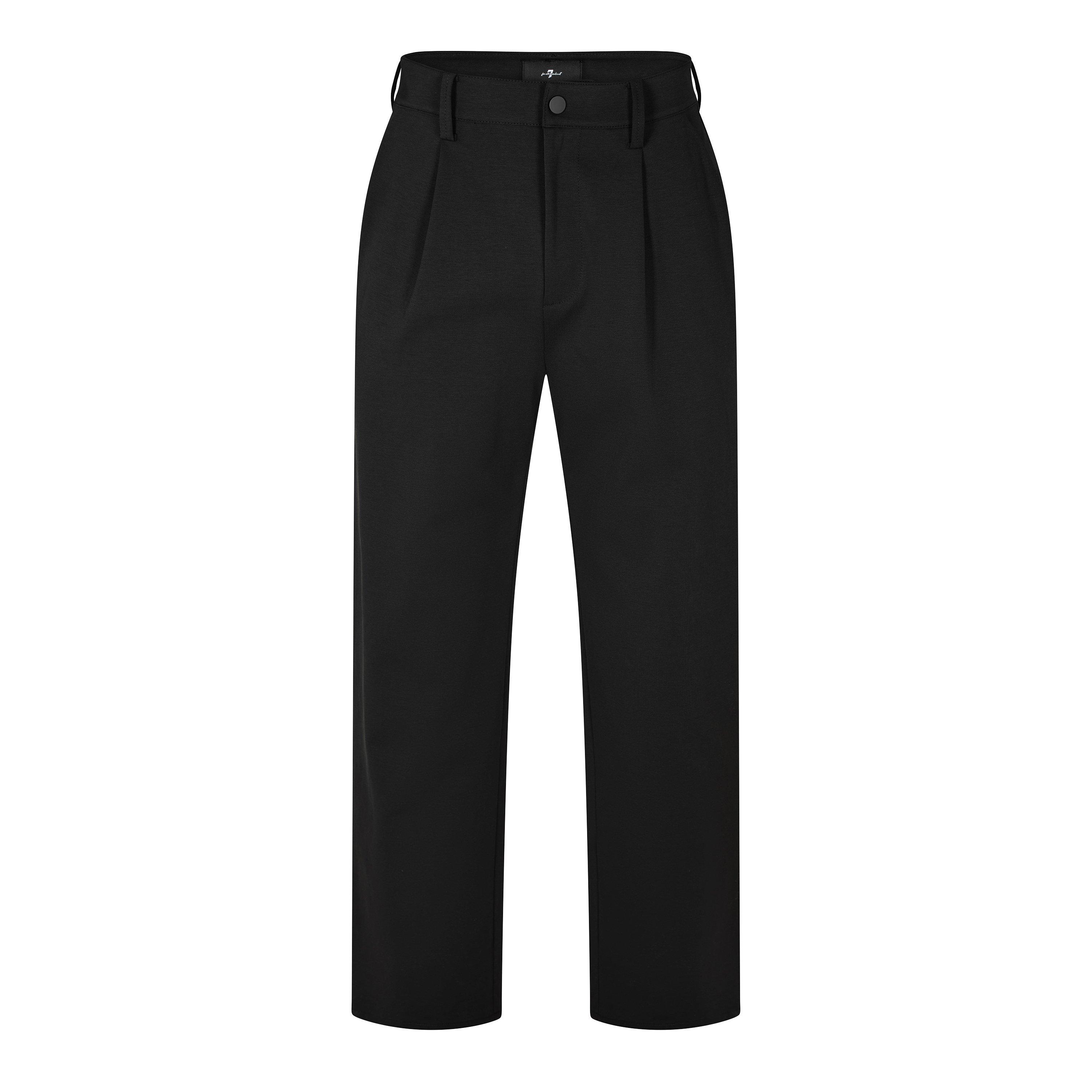 Dbl Knit Black - 7 For All Mankind - Men's Tailored Trousers - 1