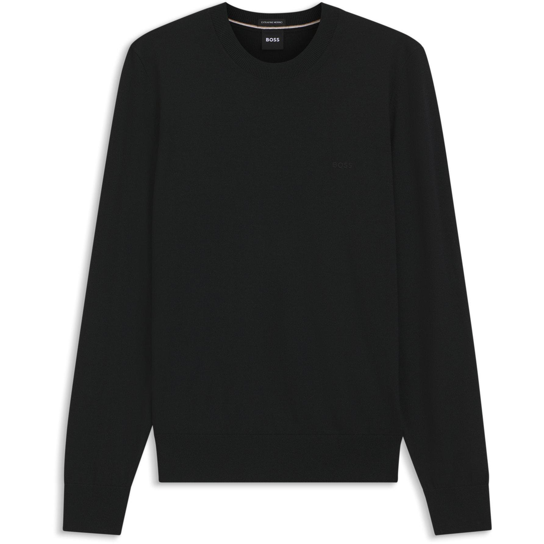 Black 001 - Boss - HBB Leno Knit Crew Sn64 - 1