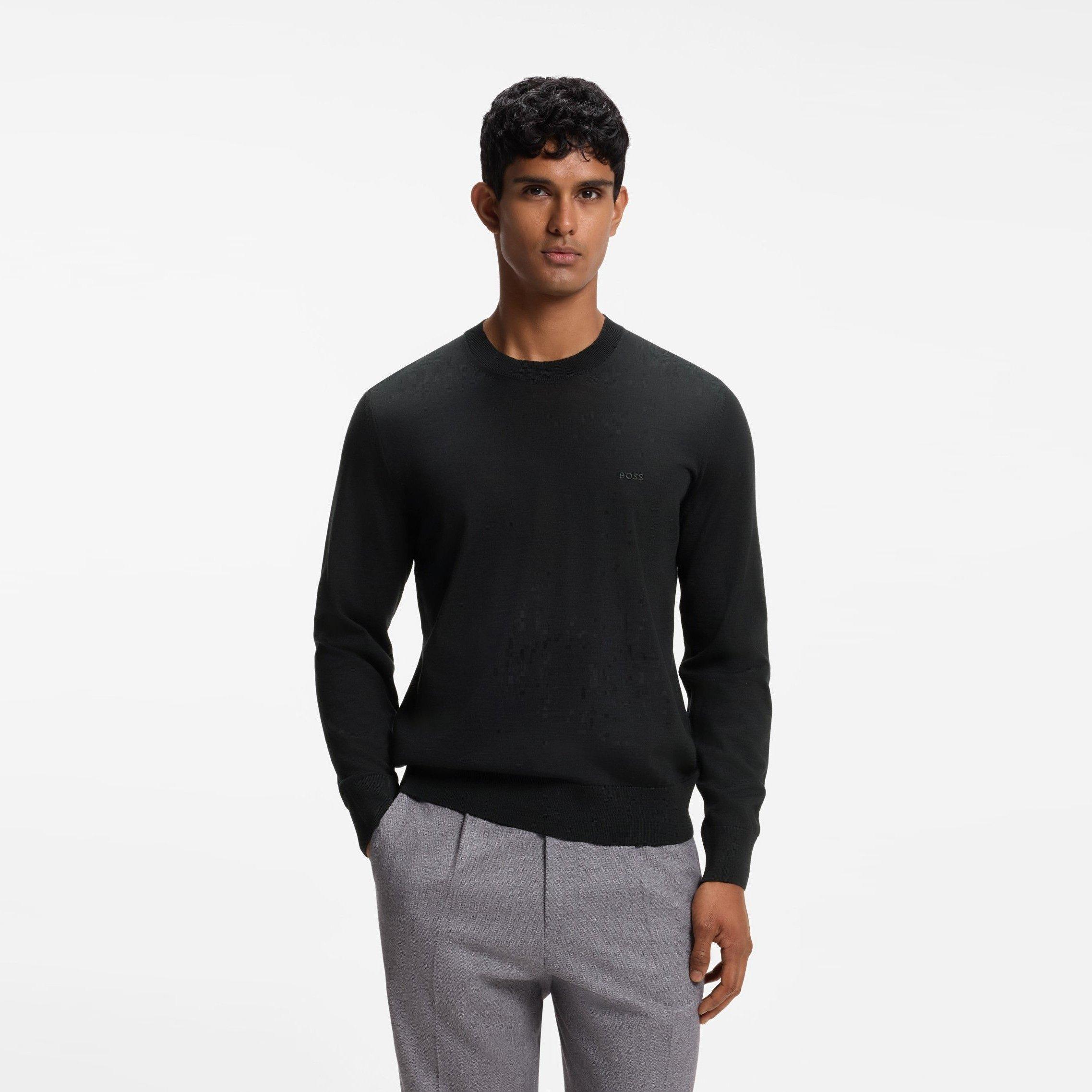 Black 001 - Boss - HBB Leno Knit Crew Sn64 - 2