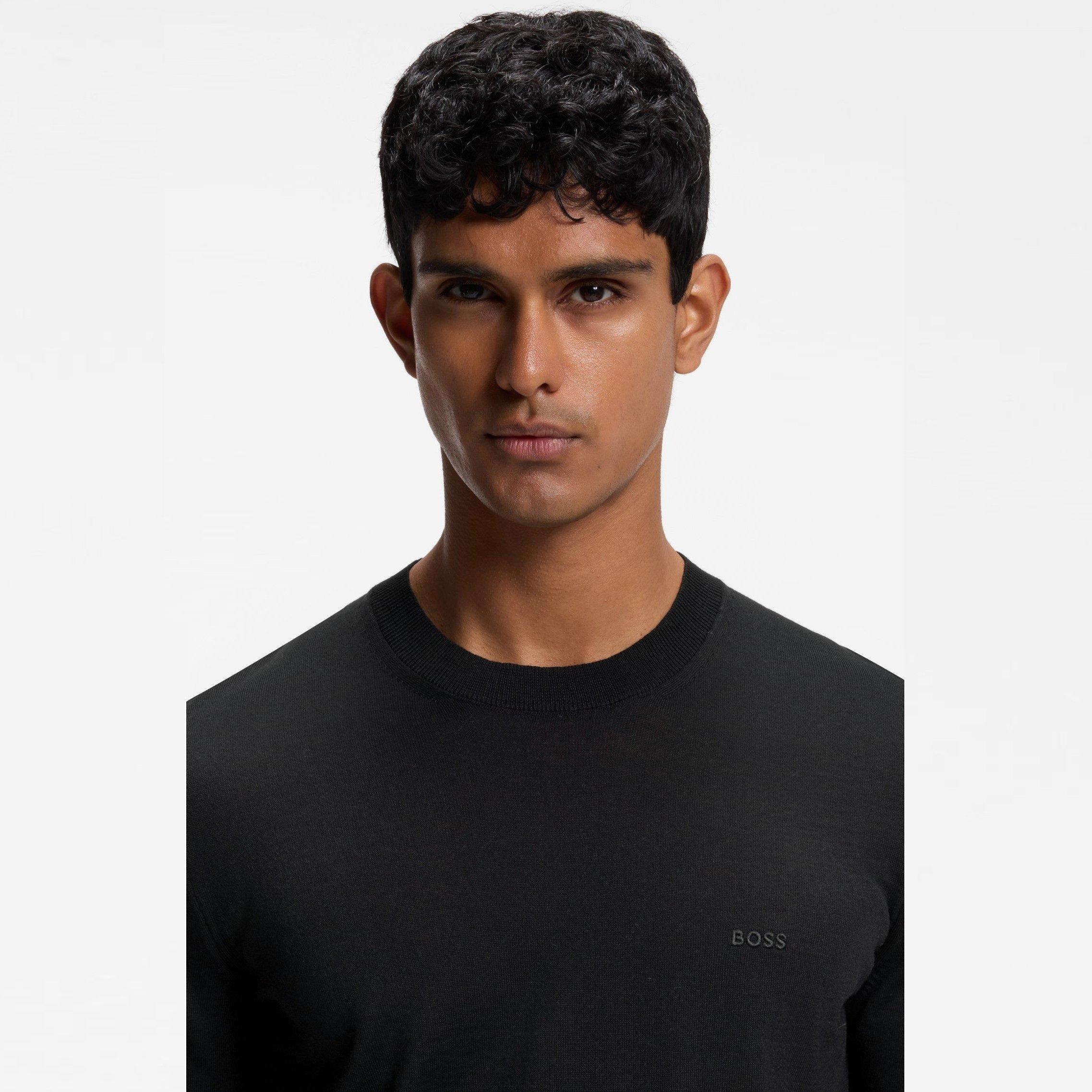 Black 001 - Boss - HBB Leno Knit Crew Sn64 - 4