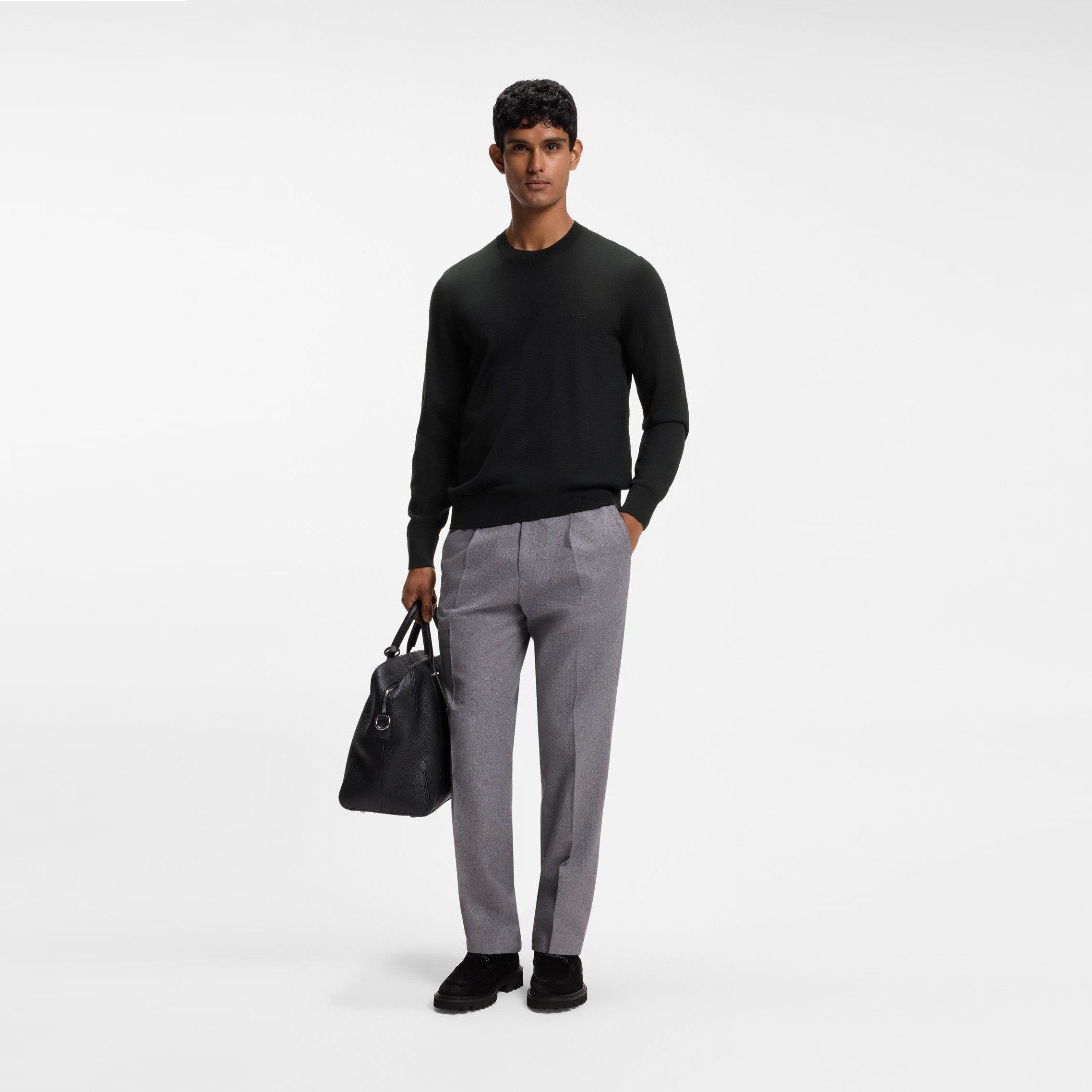 Black 001 - Boss - HBB Leno Knit Crew Sn64 - 5
