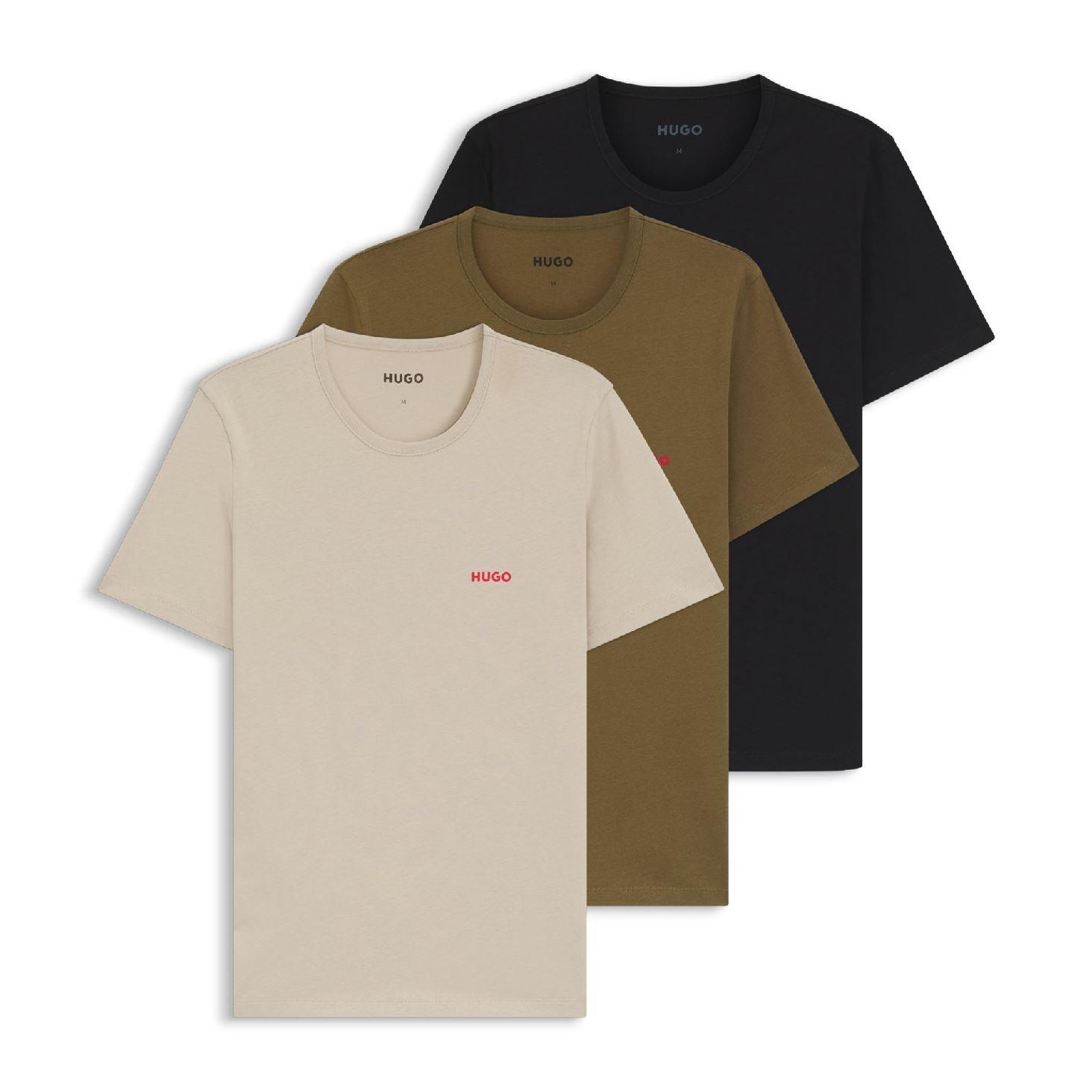 Multi Colour - Hugo - 3 Pack of Underwear T-Shirts