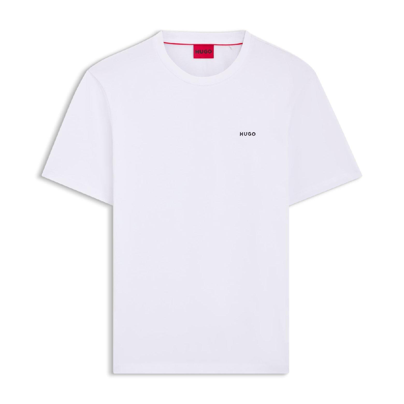 White - Hugo - Dero222 Logo Print T-Shirt