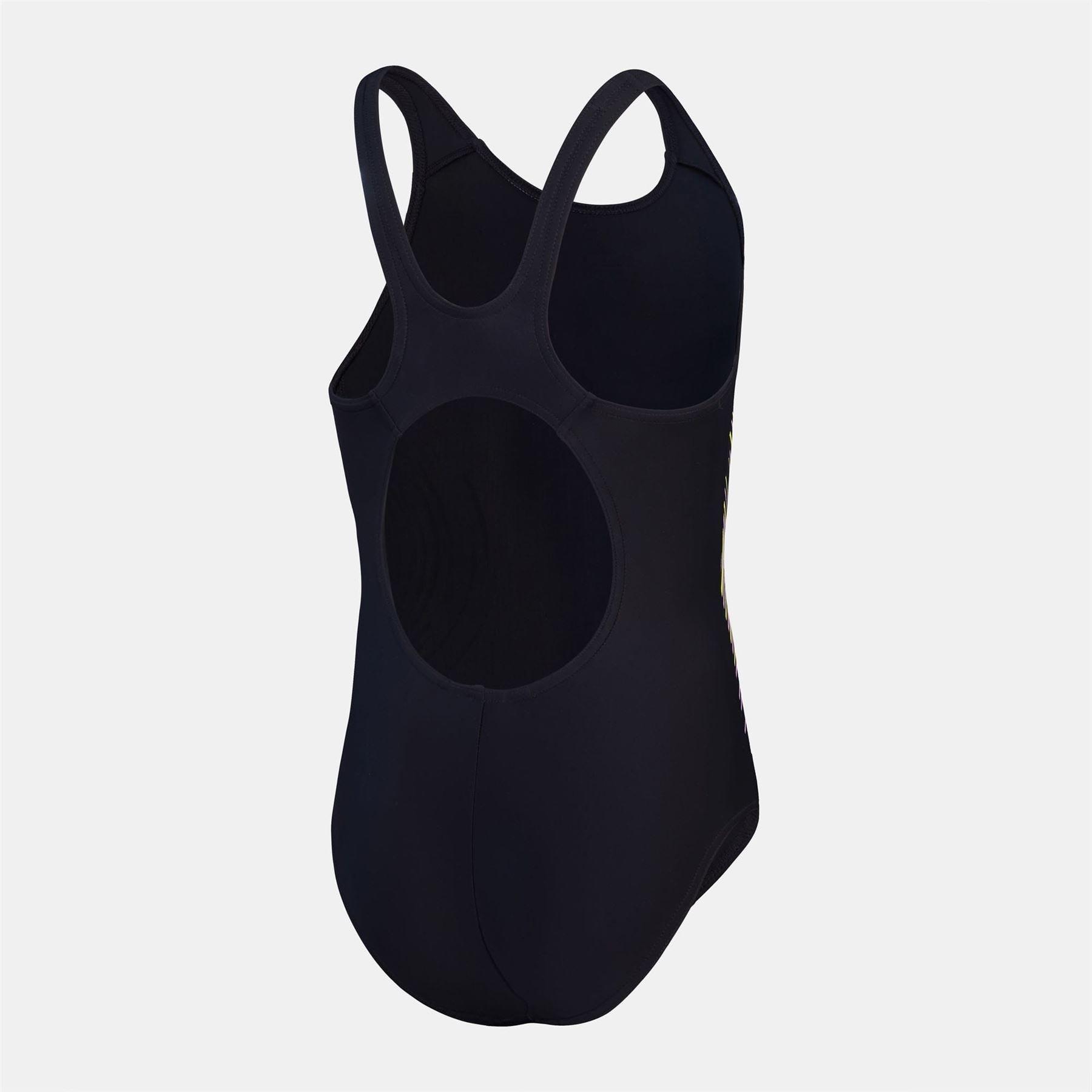 Black Purple - Speedo - Placmement Muscleback Swimming Costume - 2